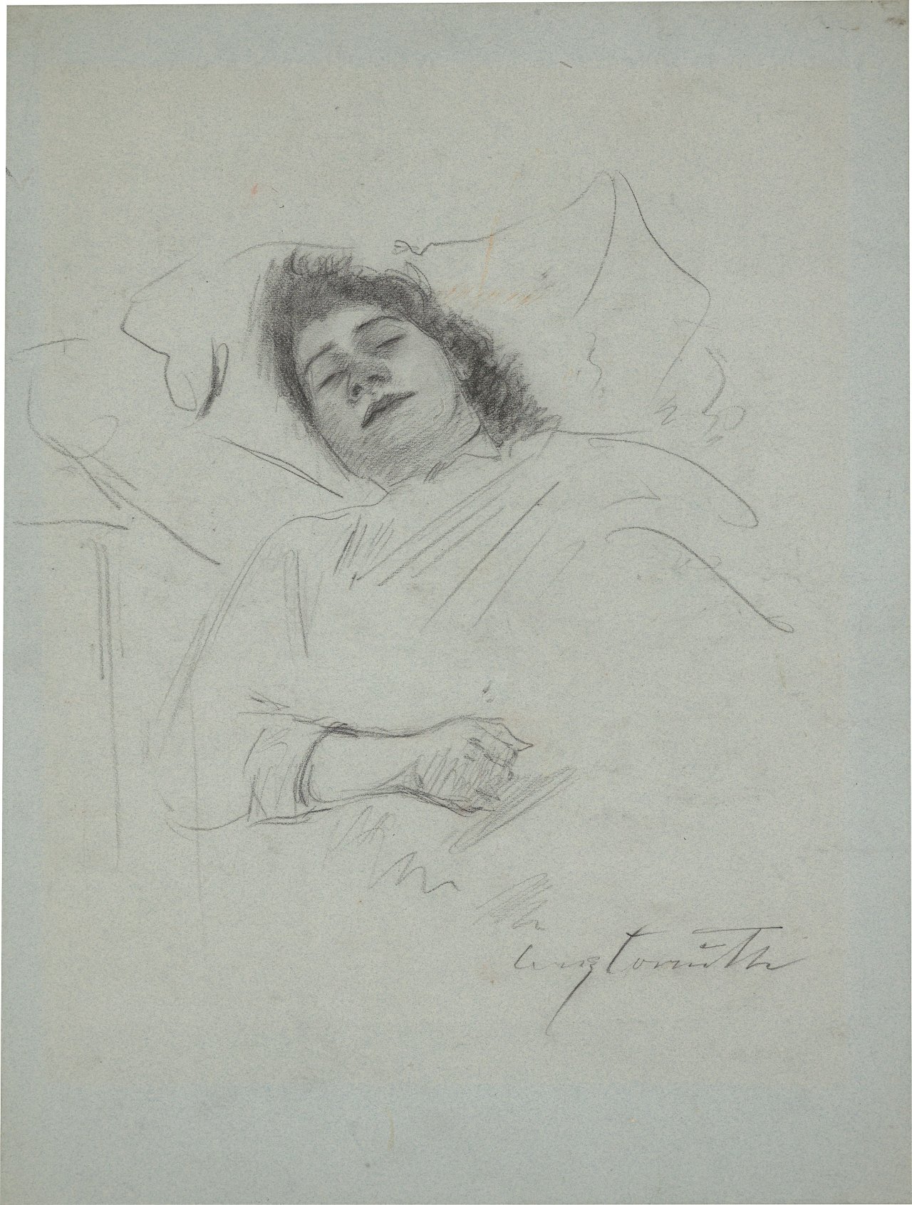 This picture shows the following artwork: Lovis Corinth. Sleeping woman (Charlotte Berend-Corinth). 1909.