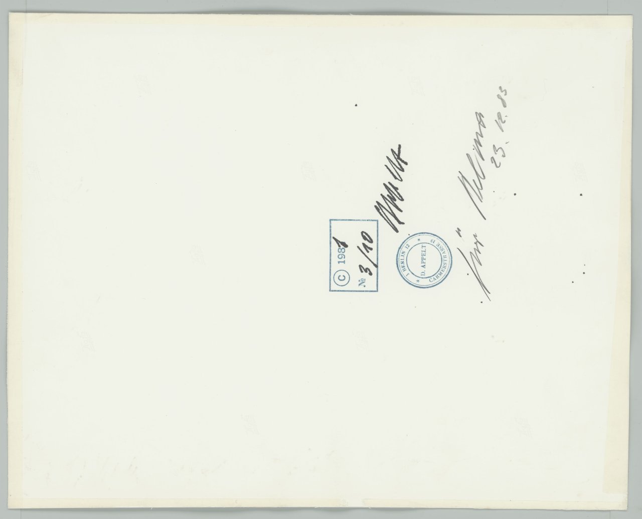 This picture shows the following artwork: Dieter Appelt. ”Haus des Fausto”. 1981.