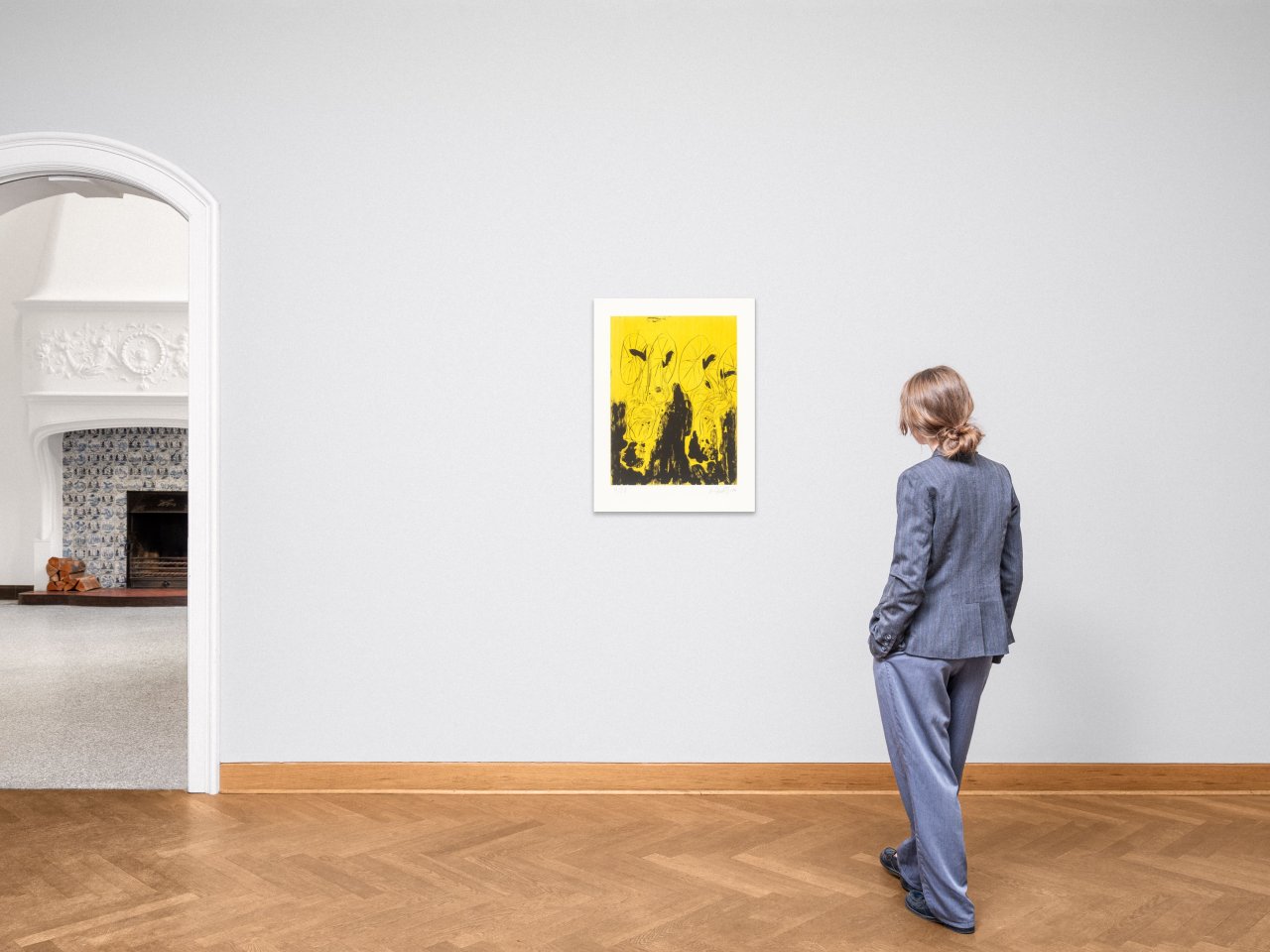 Auf diesem Bild ist das folgende Kunstwerk zu sehen: Georg Baselitz. „Die Mädchen von Olmo“. 2006/07.