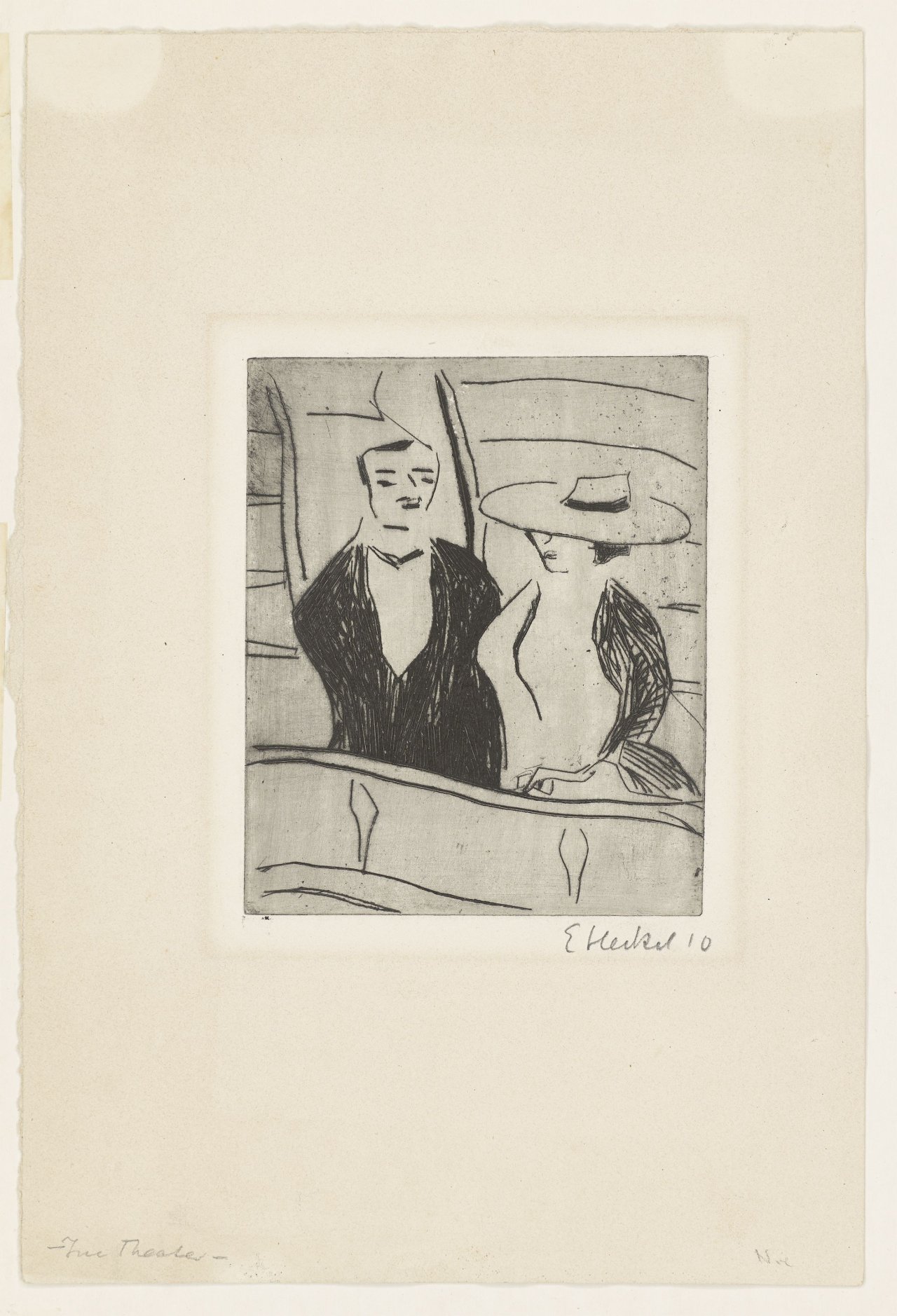 This picture shows the following artwork: Erich Heckel. ”Im Theater”. 1909.