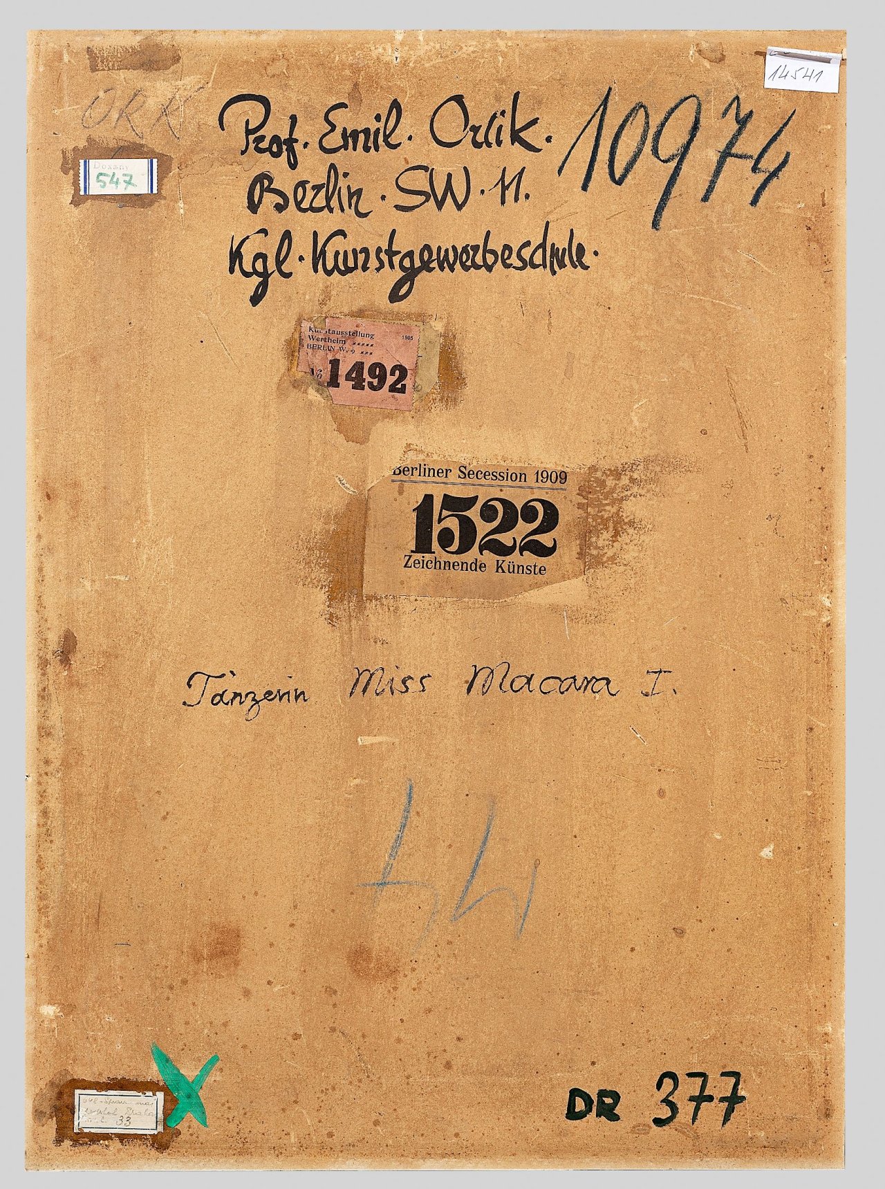 This picture shows the following artwork: Emil Orlik. ”Tänzerin Miss Macara I”. Circa 1909.