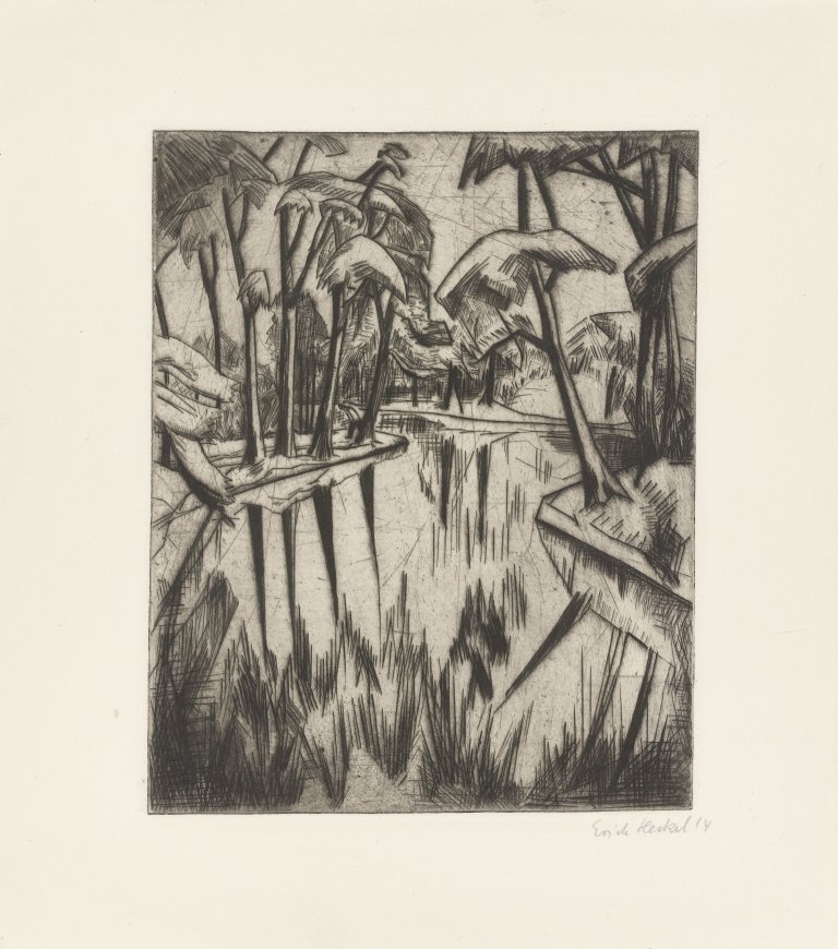 This picture shows the following artwork: Erich Heckel. ”Parksee”. 1914.