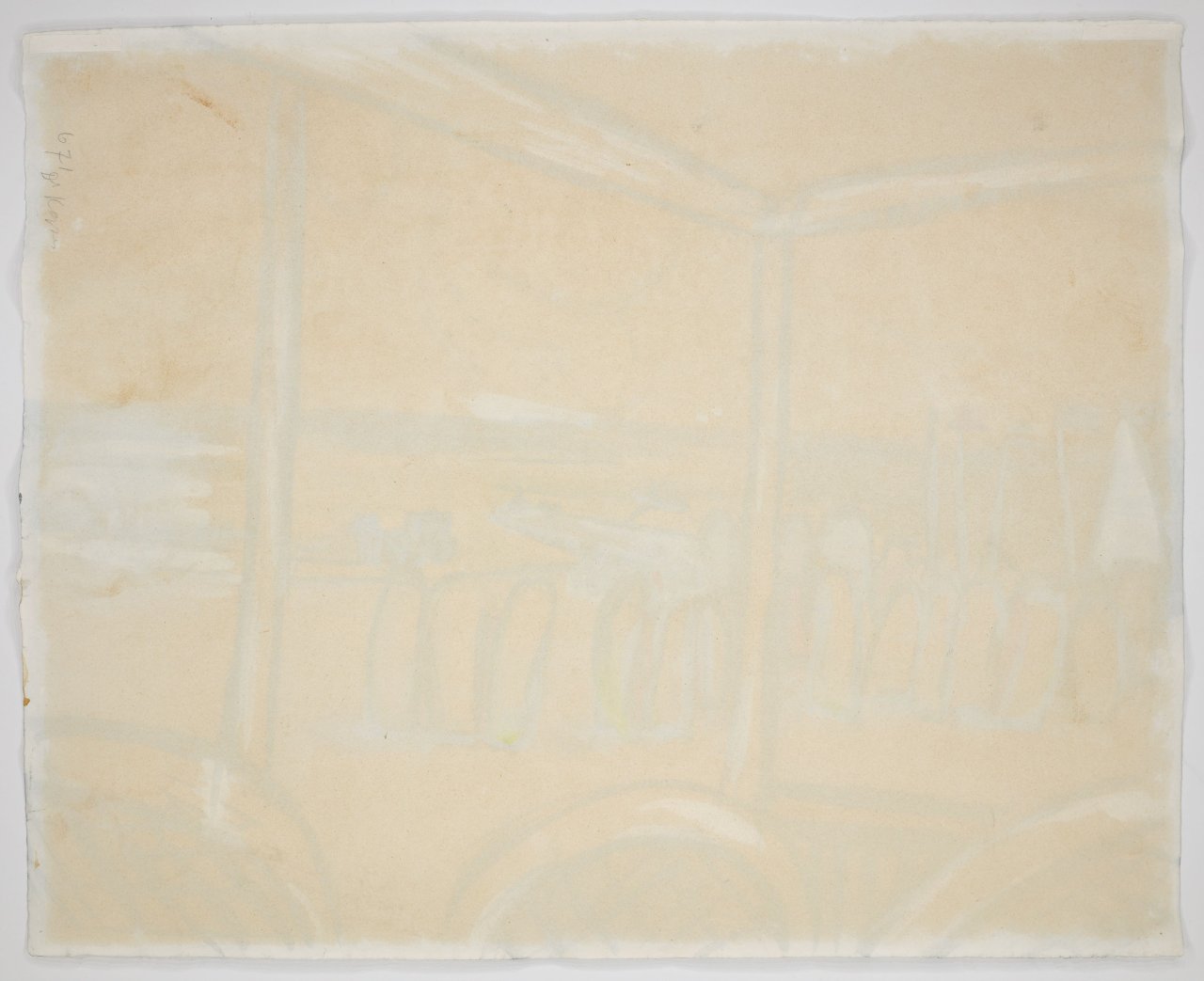 Auf diesem Bild ist das folgende Kunstwerk zu sehen: Max Beckmann. „Strandansicht von der Terrasse aus gesehen“. 1935.