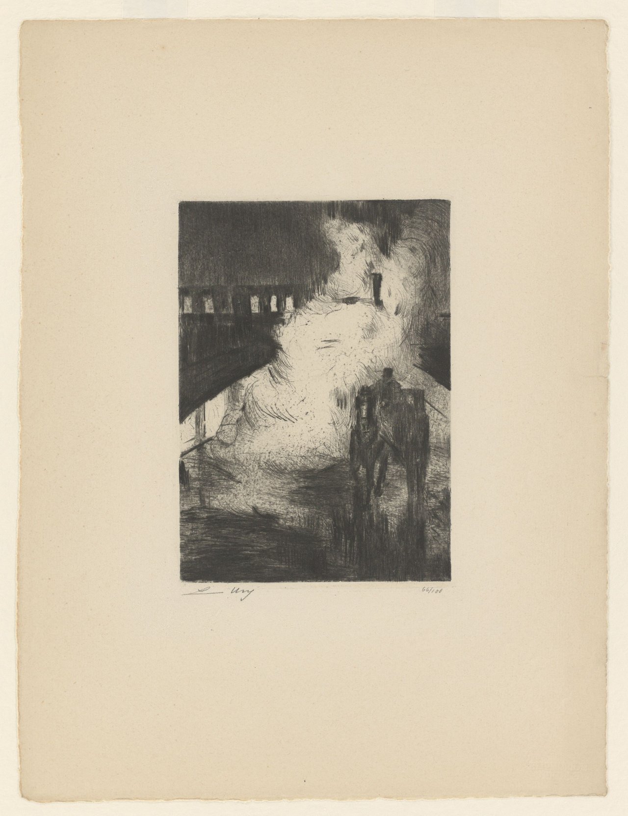 This picture shows the following artwork: Lesser Ury. ”Berliner Impressionen”. 1924.
