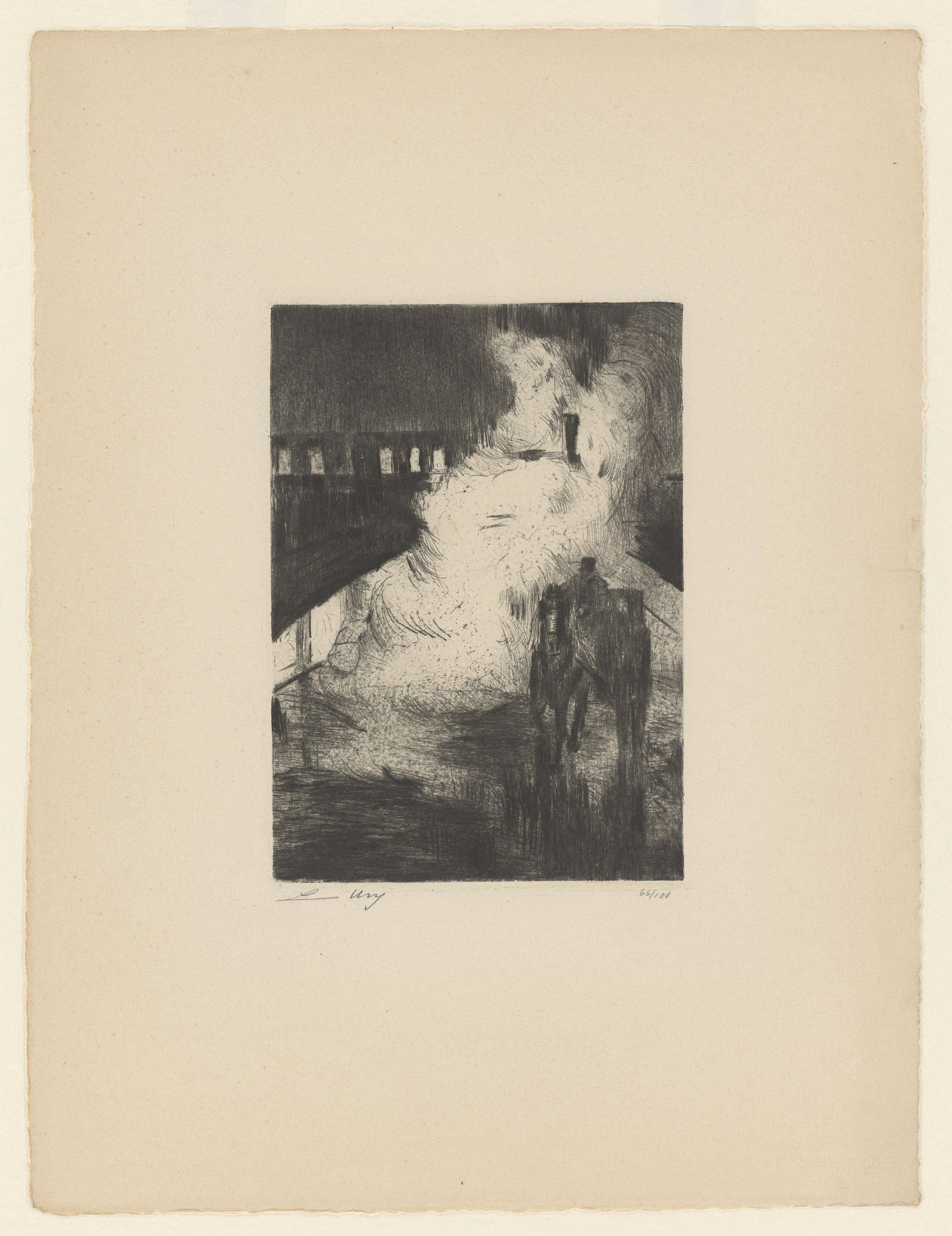 This picture shows the following artwork: Lesser Ury. ”Berliner Impressionen”. 1924.