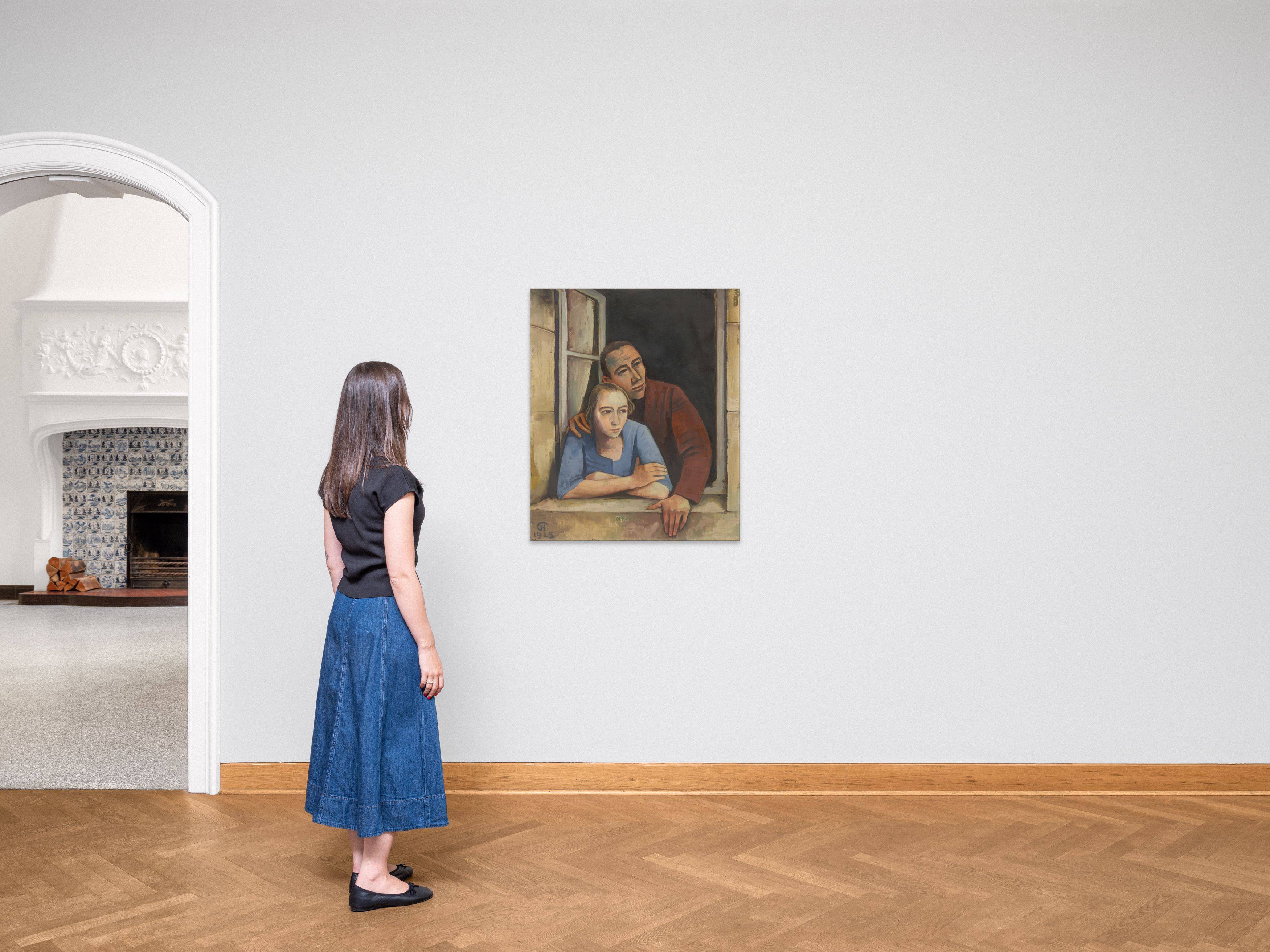 This picture shows the following artwork: Karl Hofer. ”Paar am Fenster”. 1925.