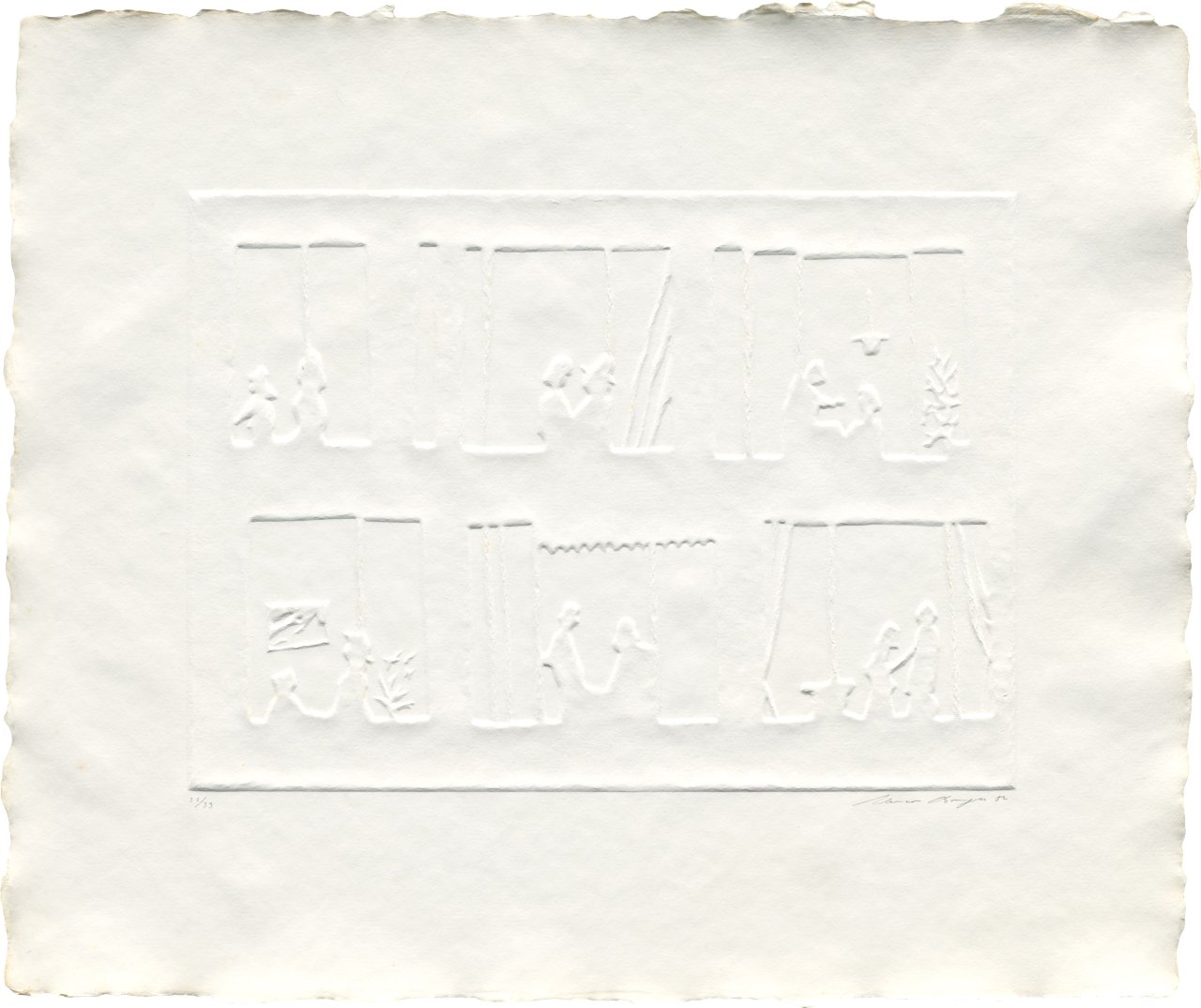 Auf diesem Bild ist das folgende Kunstwerk zu sehen: Werner Berges. „Begegnungen“. 1982.