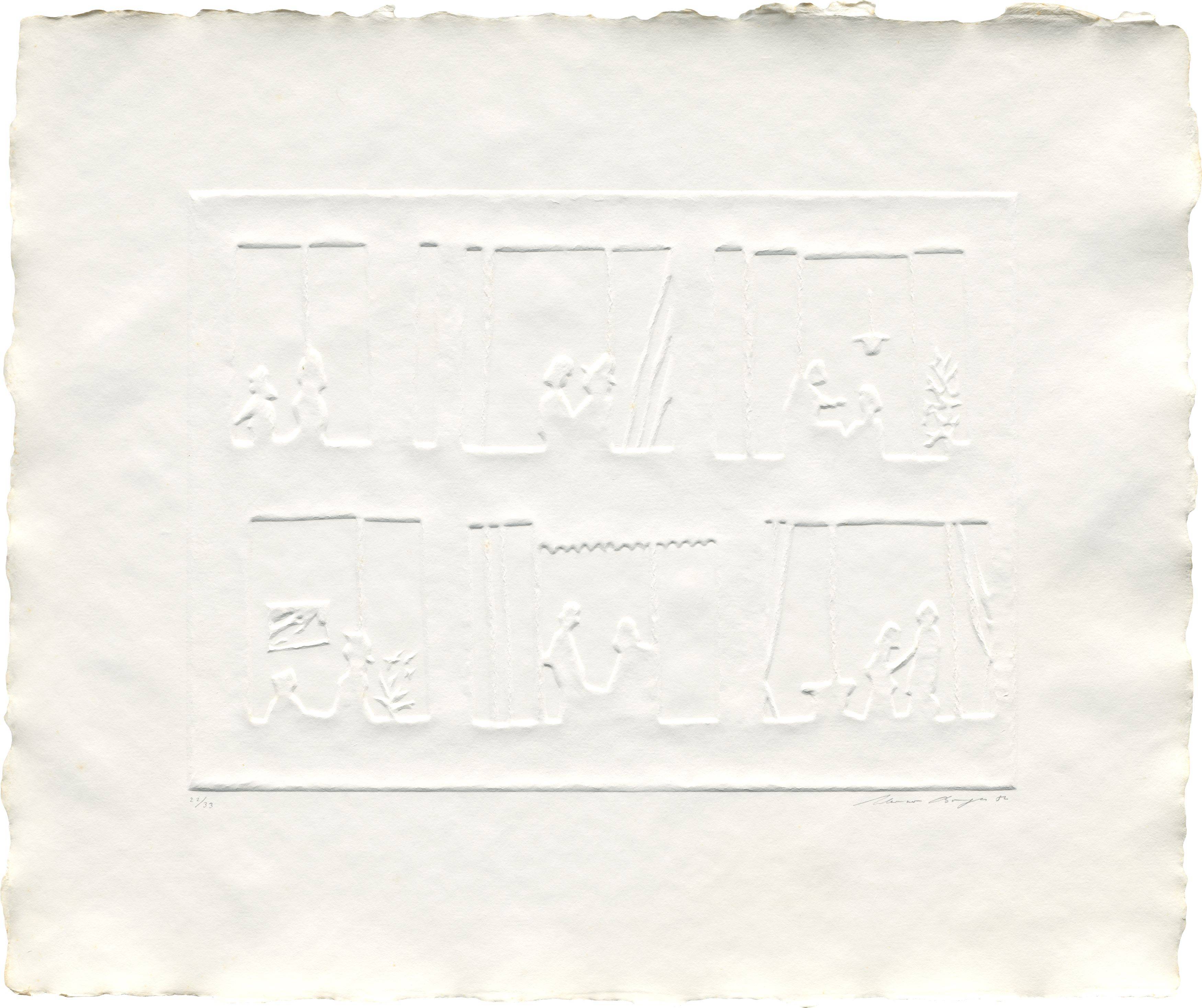 Auf diesem Bild ist das folgende Kunstwerk zu sehen: Werner Berges. „Begegnungen“. 1982.