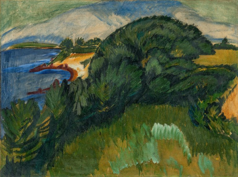 This picture shows the following artwork: Ernst Ludwig Kirchner. ”Große Fehmarnküste”. 1913.