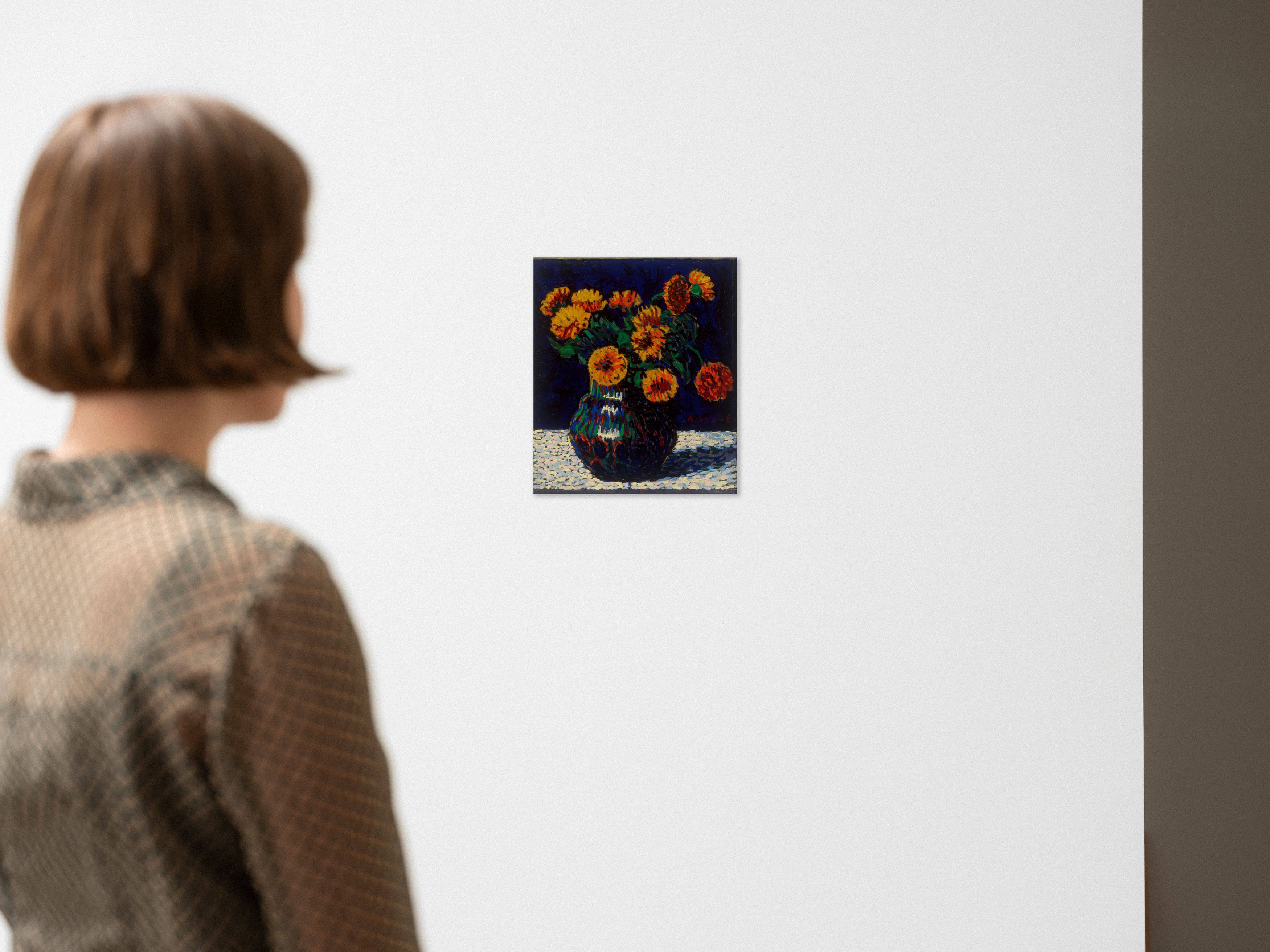 This picture shows the following artwork: Arthur Segal. ”Blumenstillleben”. Circa 1910.