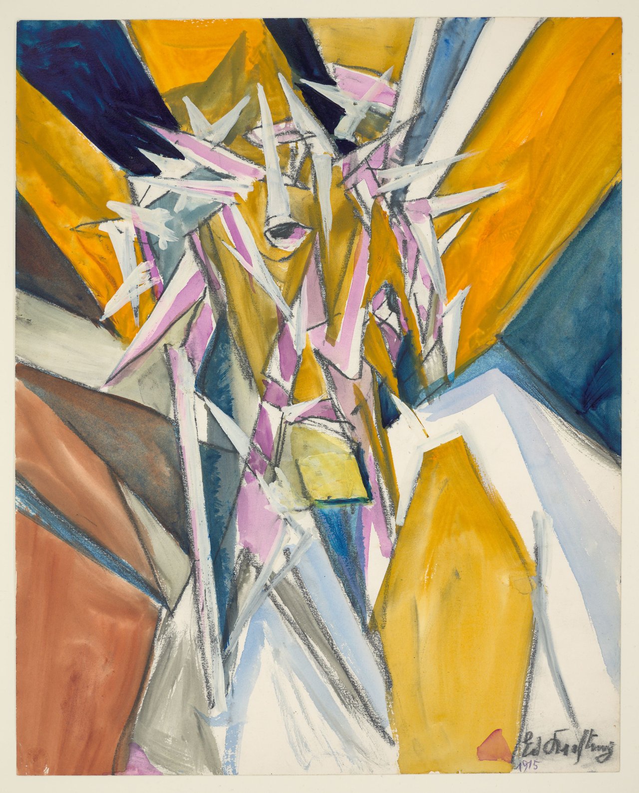 This picture shows the following artwork: Edmund Kesting. Untitled (the thorn-crowned). 1915.