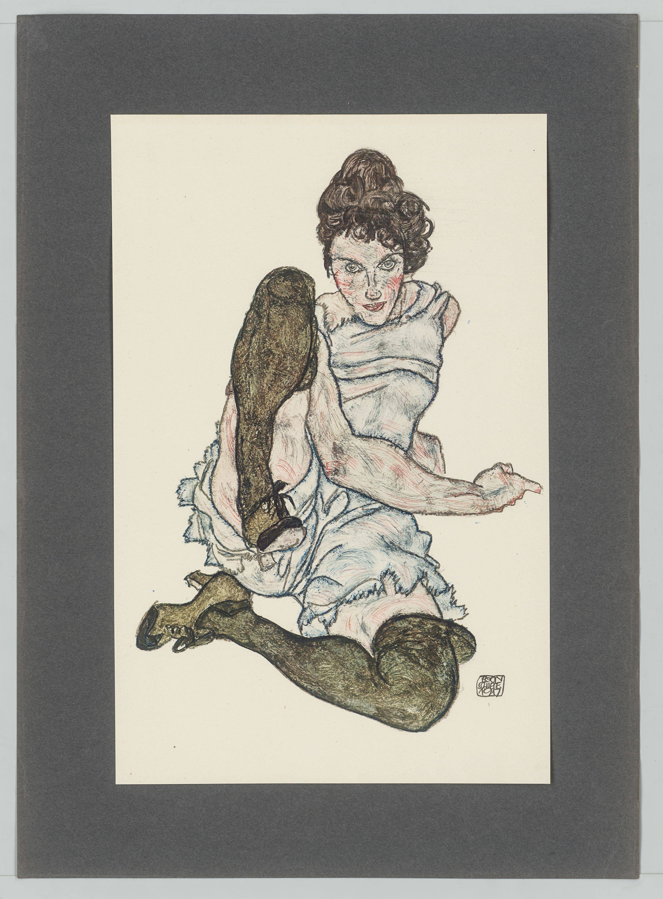 Auf diesem Bild ist das folgende Kunstwerk zu sehen: Egon Schiele. Handzeichnungen. 1910-18/20.