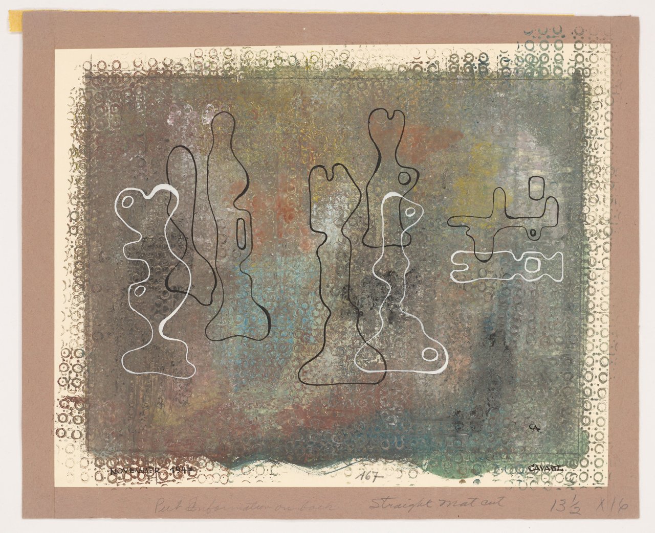 This picture shows the following artwork: Rolf Cavael. Untitled. 1947.