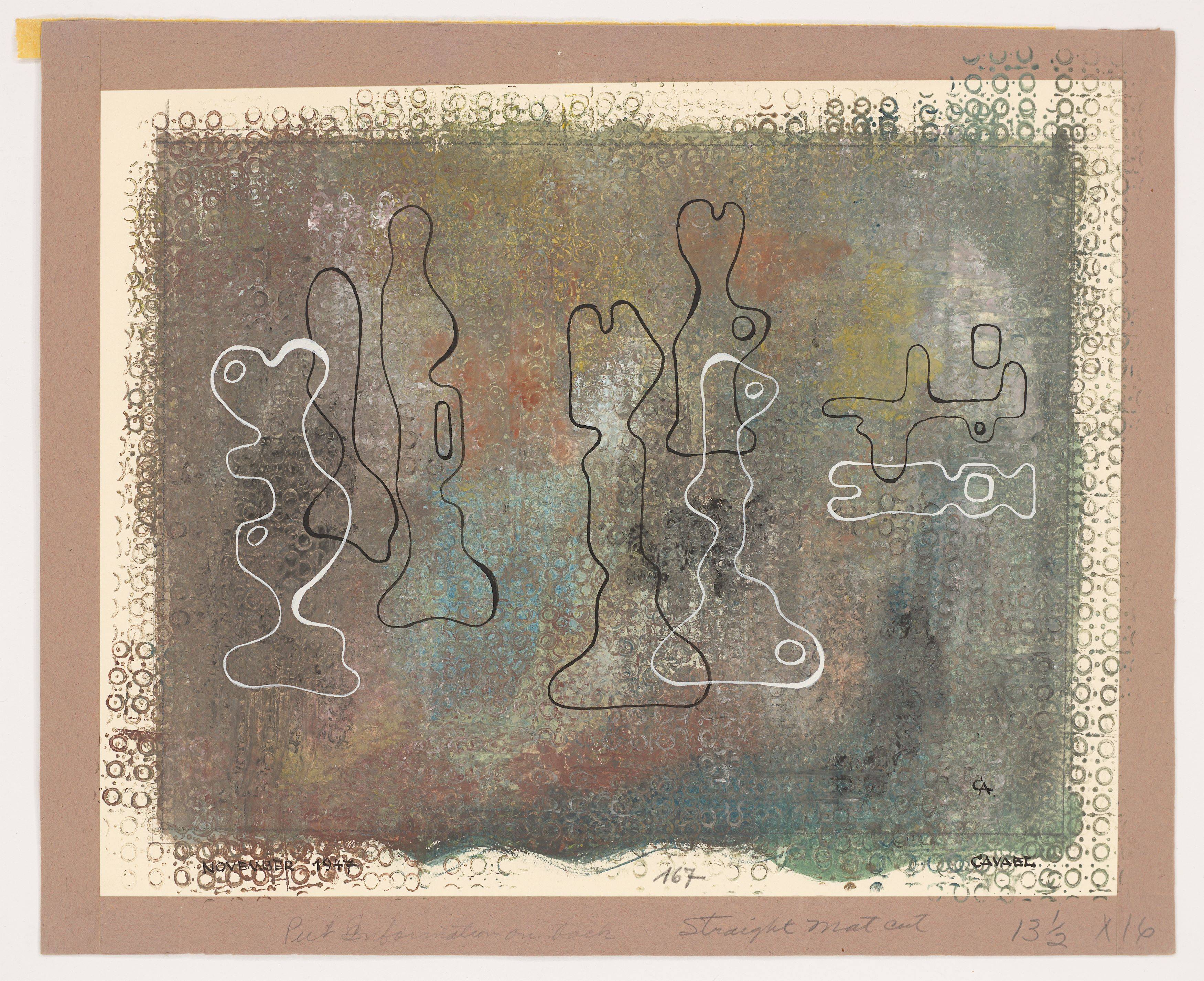 This picture shows the following artwork: Rolf Cavael. Untitled. 1947.