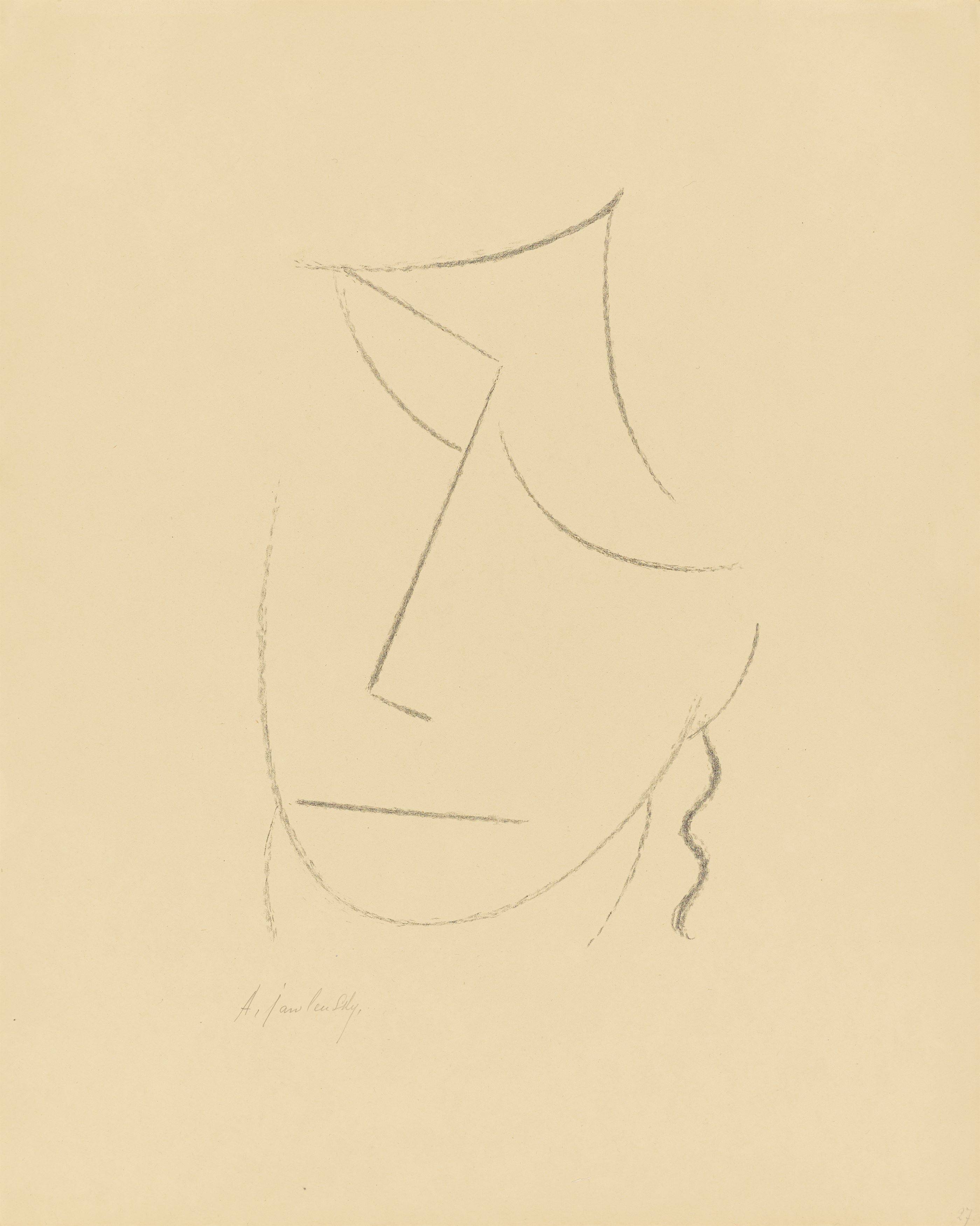 This picture shows the following artwork: Alexej von Jawlensky. ”Kopf V”. 1922.