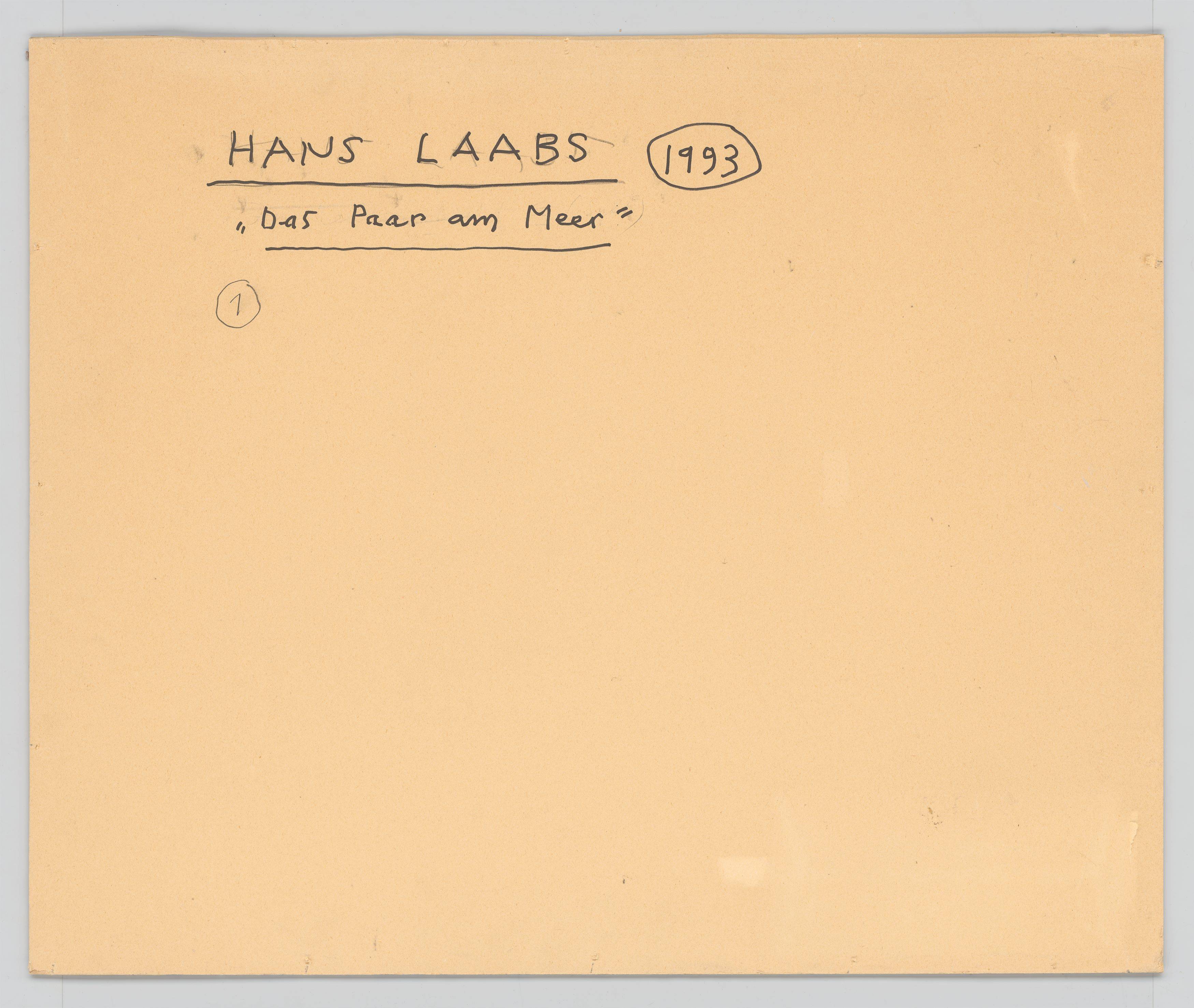 Auf diesem Bild ist das folgende Kunstwerk zu sehen: Hans Laabs. „Das Paar am Meer“. 1993.