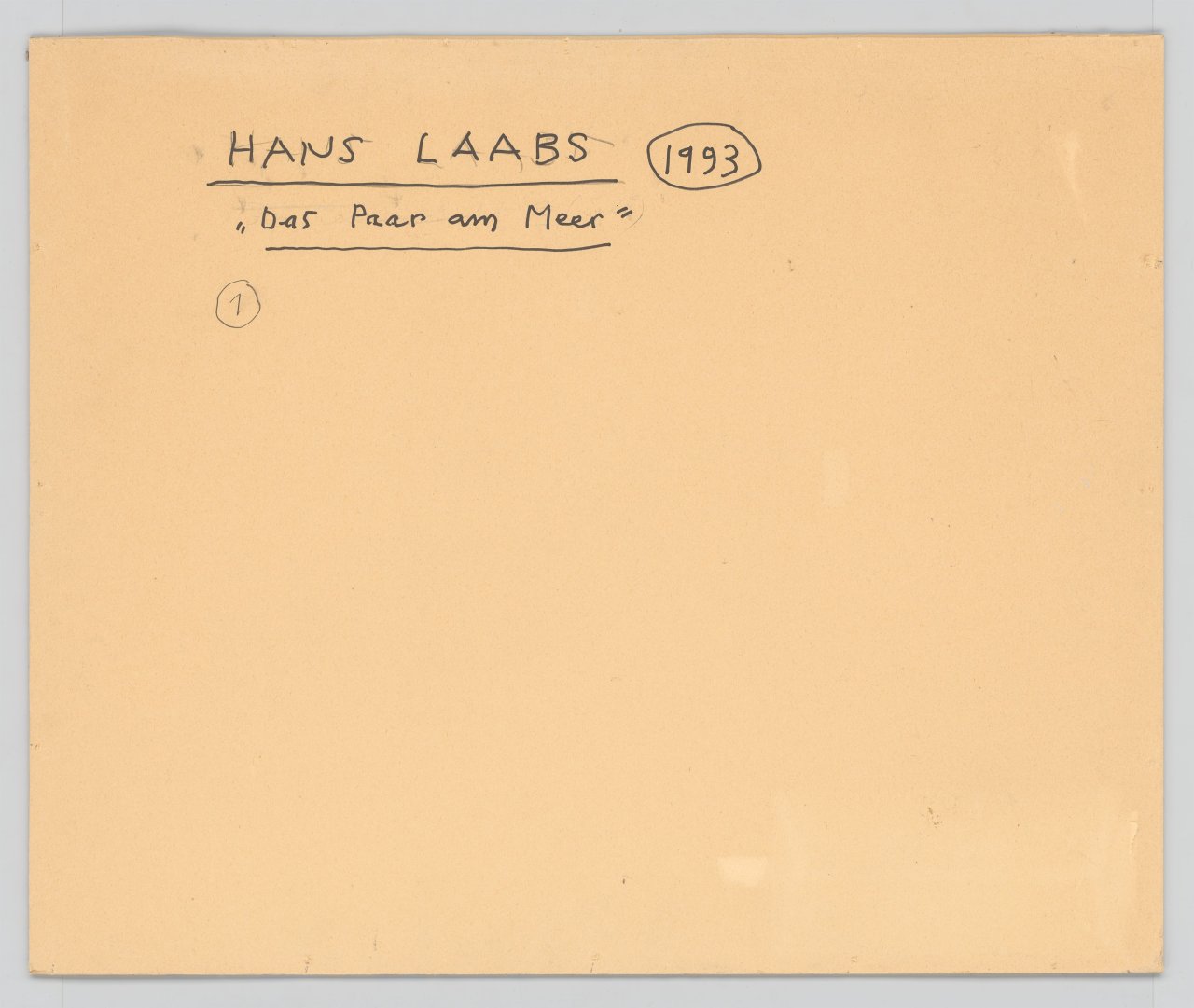 Auf diesem Bild ist das folgende Kunstwerk zu sehen: Hans Laabs. „Das Paar am Meer“. 1993.