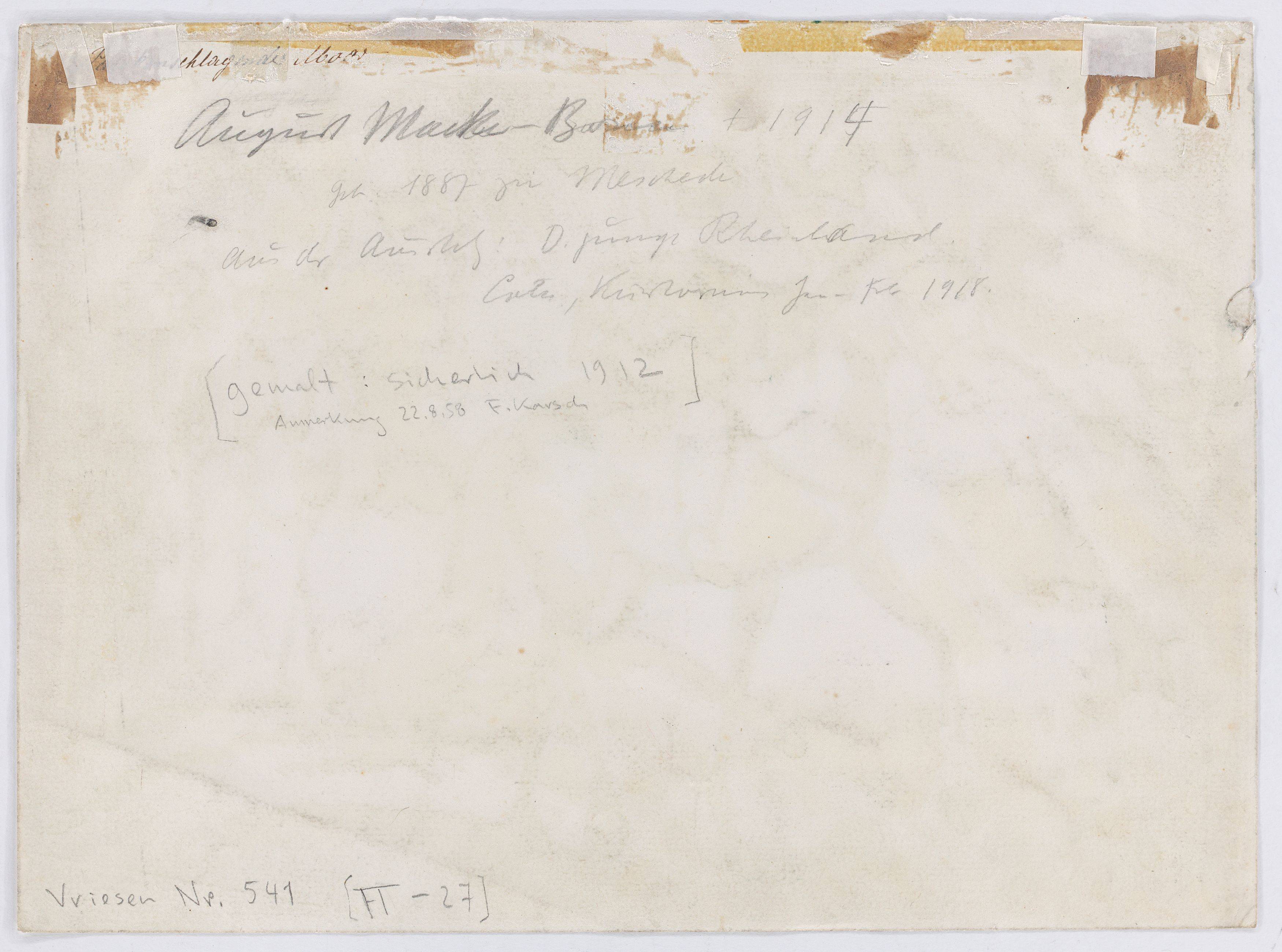 Auf diesem Bild ist das folgende Kunstwerk zu sehen: August Macke. „Paukeschlagender Mohr“. 1912.