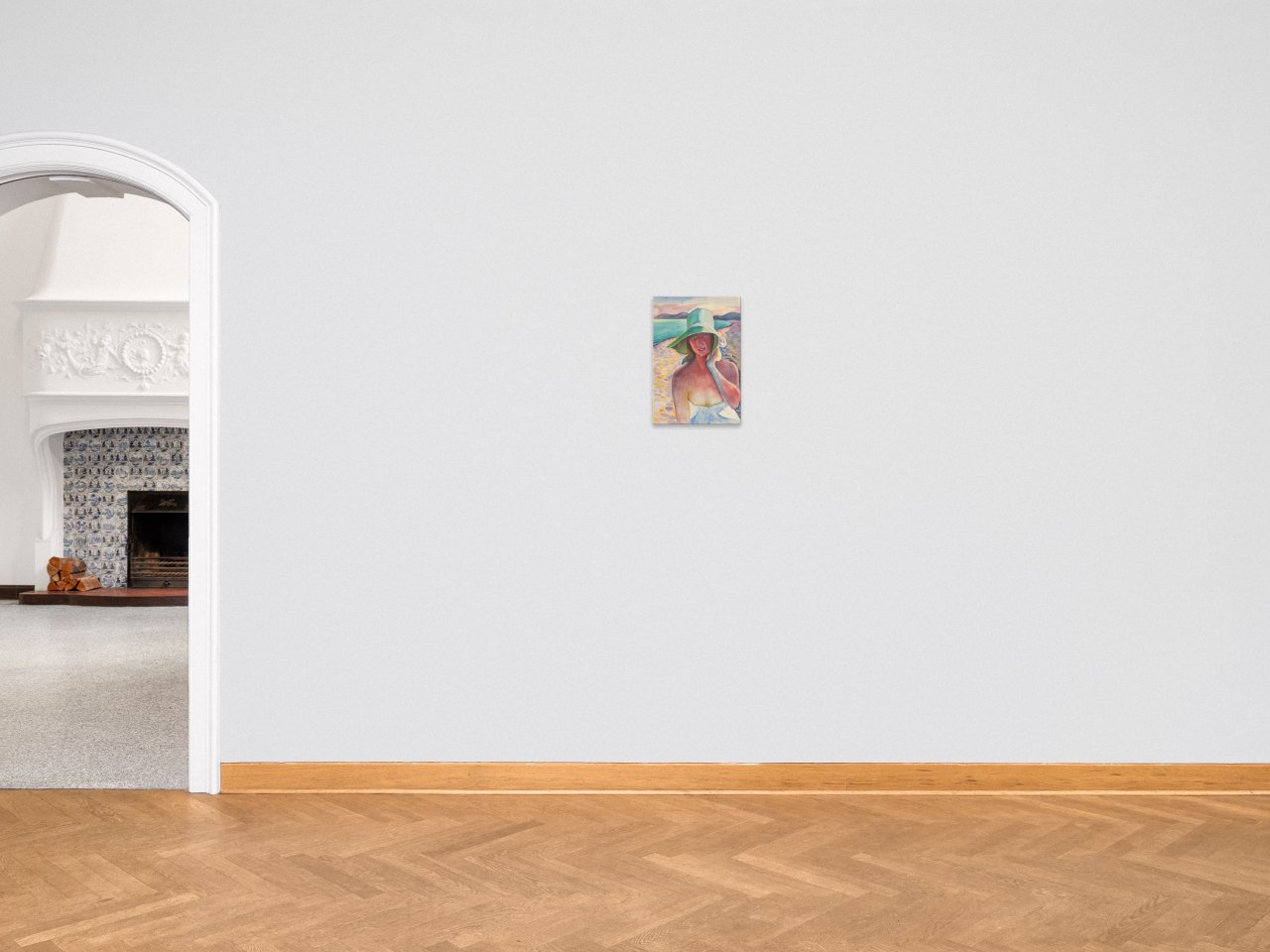 This picture shows the following artwork: Conrad Felixmüller. ”Späte Sonne am Strand von Le Lavandou”. 1926.