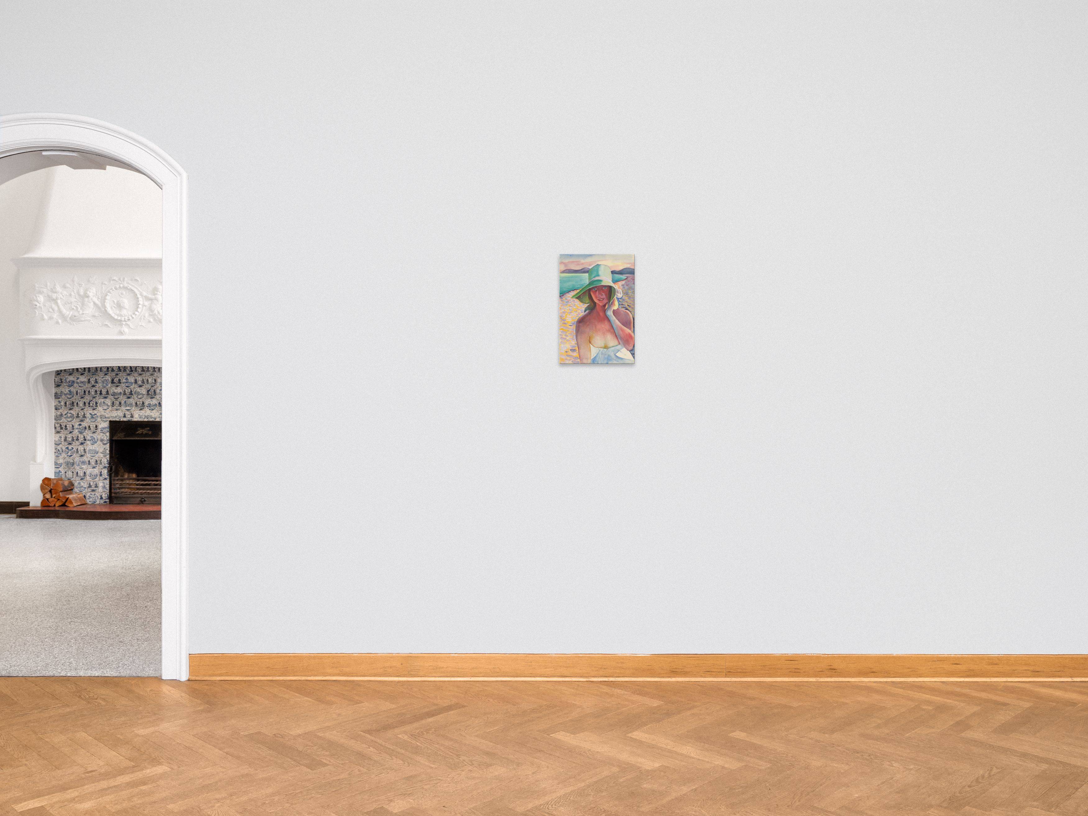 This picture shows the following artwork: Conrad Felixmüller. ”Späte Sonne am Strand von Le Lavandou”. 1926.