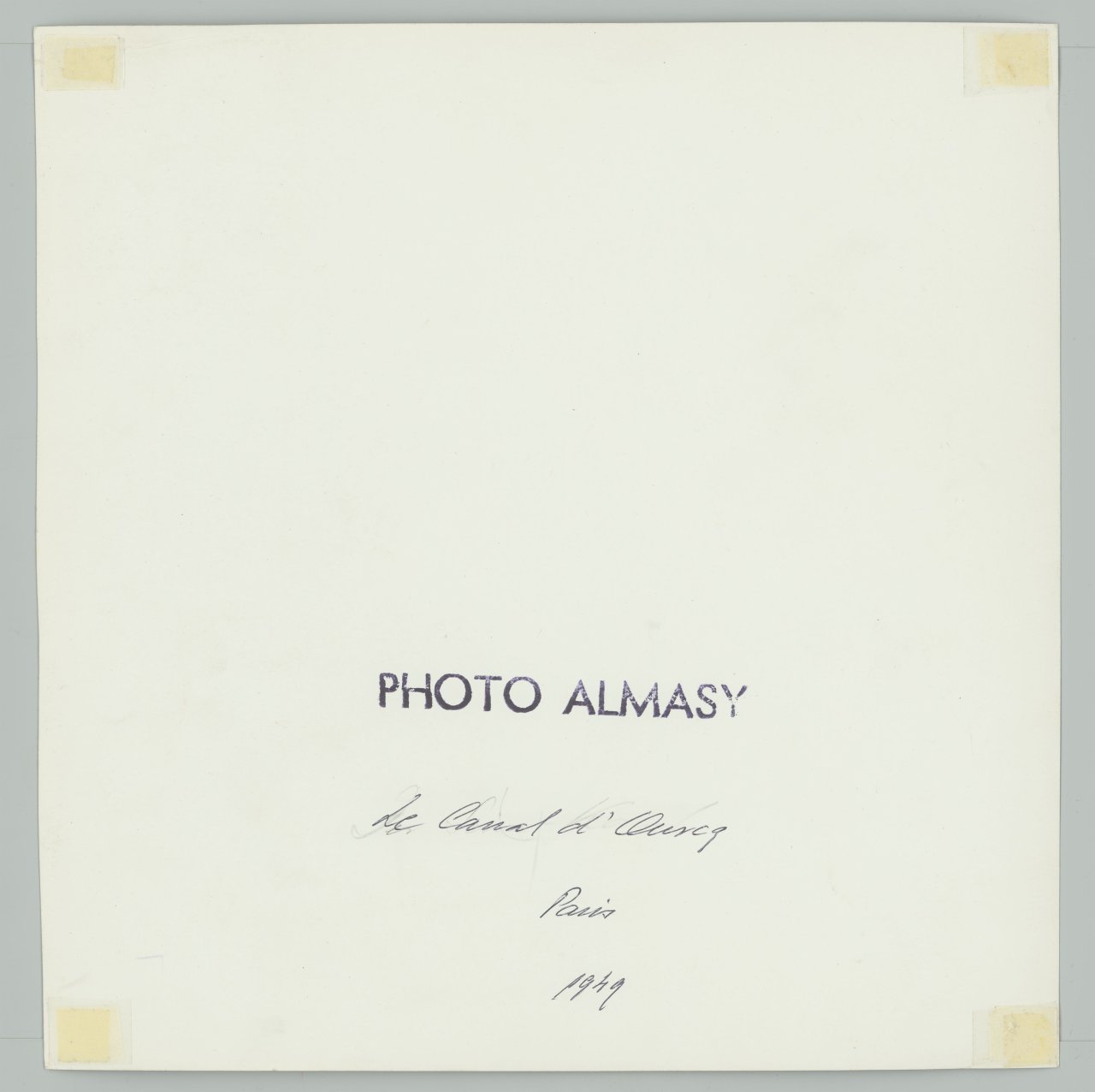 This picture shows the following artwork: Paul Almasy. ”Le Canal d'Ourcq, Paris”. 1949.