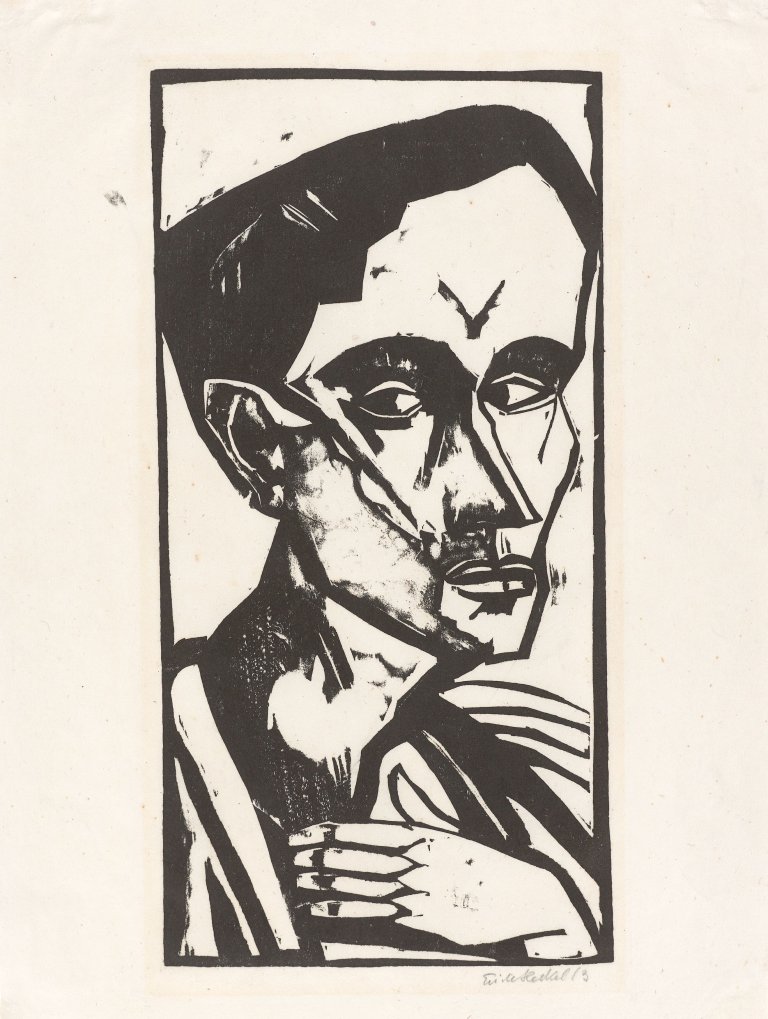 Auf diesem Bild ist das folgende Kunstwerk zu sehen: Erich Heckel. „Der Mann“. 1913.
