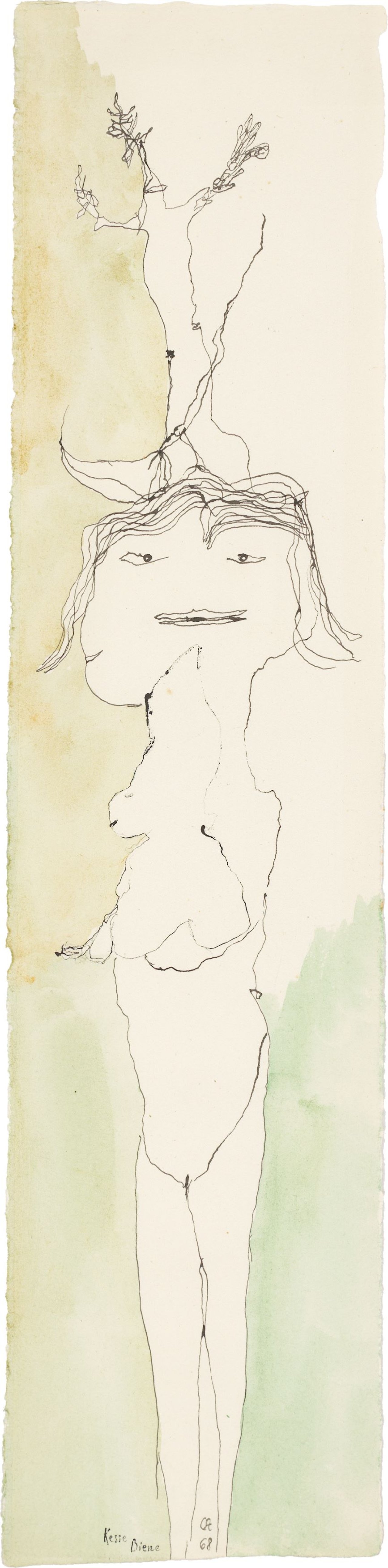 This picture shows the following artwork: Gerhard Altenbourg. ”Kesse Biene”. 1968.