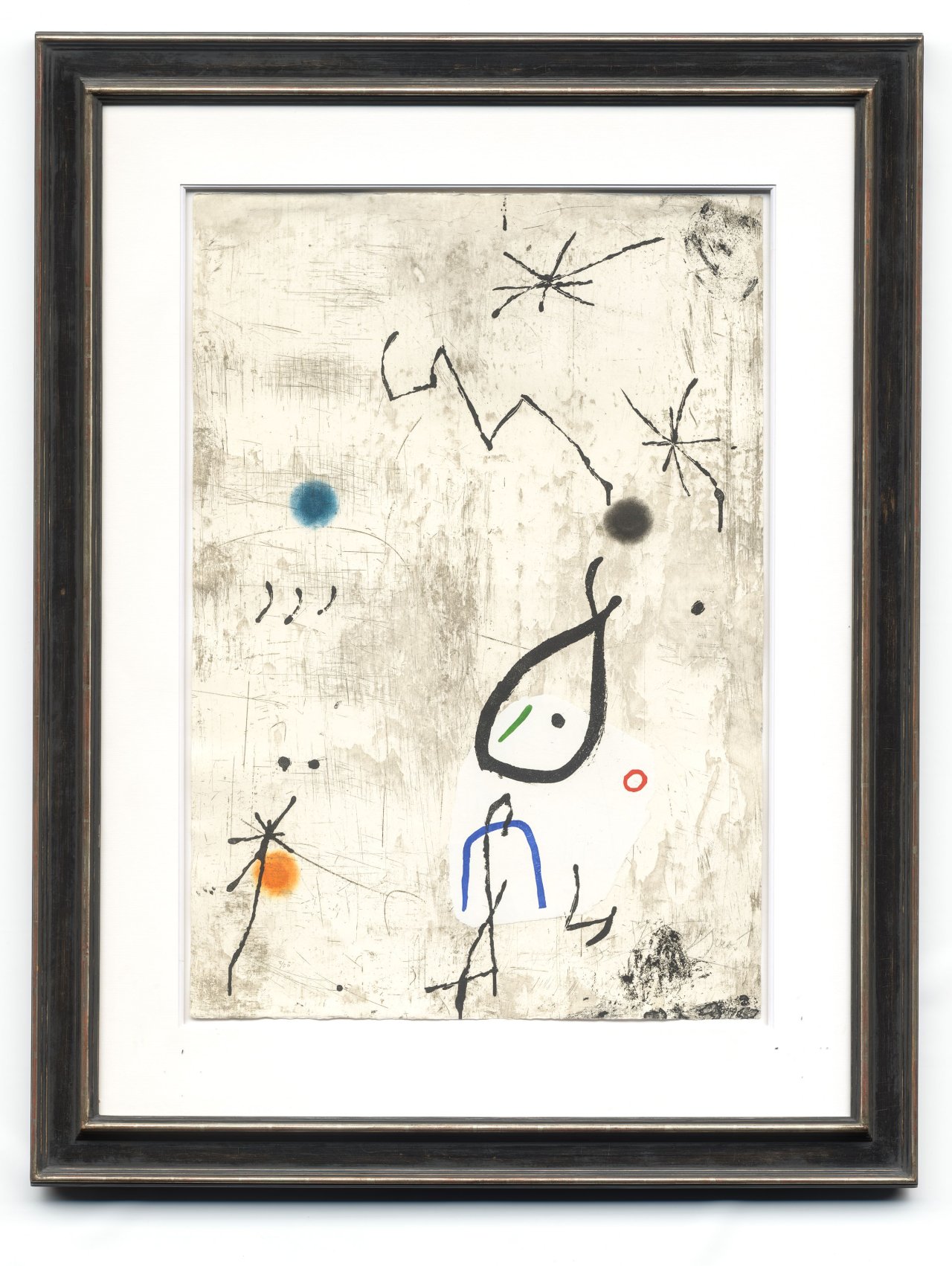 Auf diesem Bild ist das folgende Kunstwerk zu sehen: Joan Miró. „Personatge I Estels VI“. 1979.