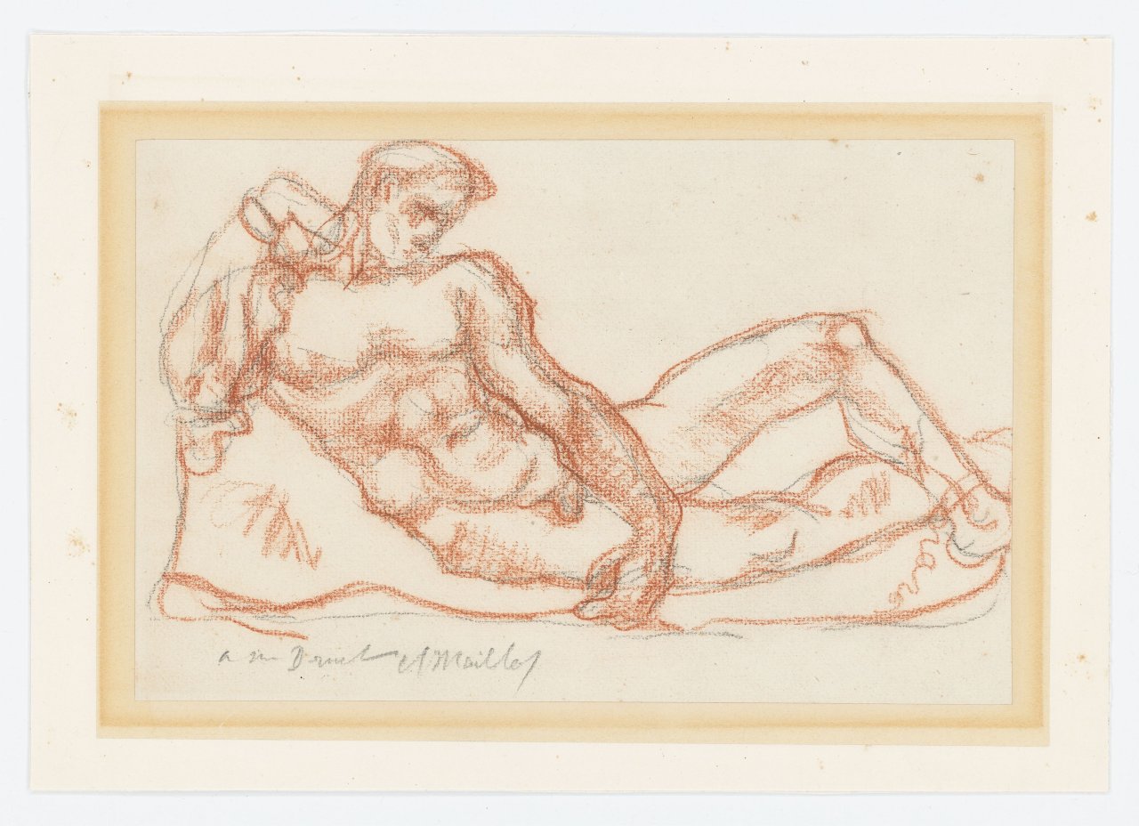 Auf diesem Bild ist das folgende Kunstwerk zu sehen: Aristide Maillol. „Homme couché“. Vor 1916.