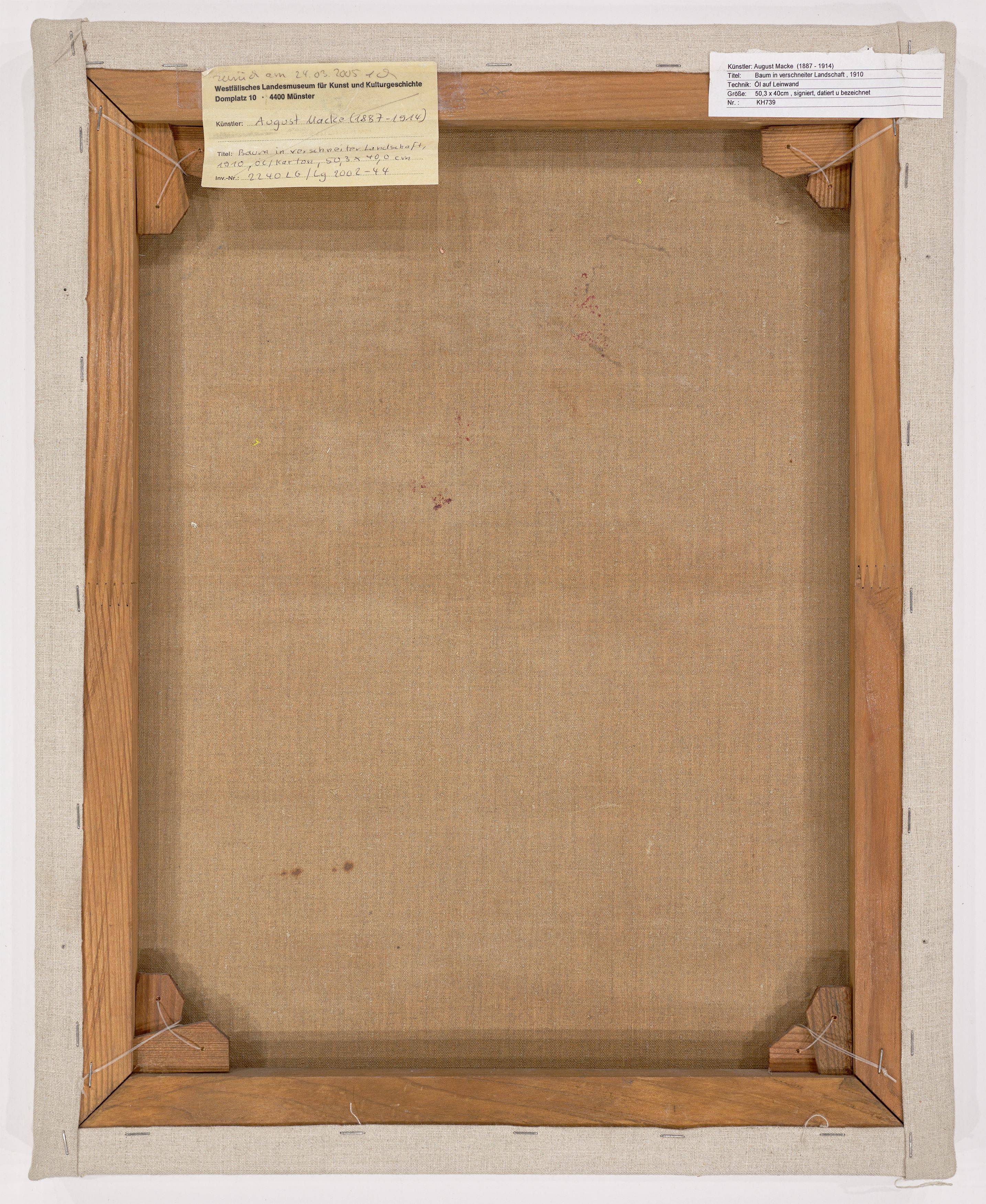 This picture shows the following artwork: August Macke. ”Baum in verschneiter Landschaft”. 1910.