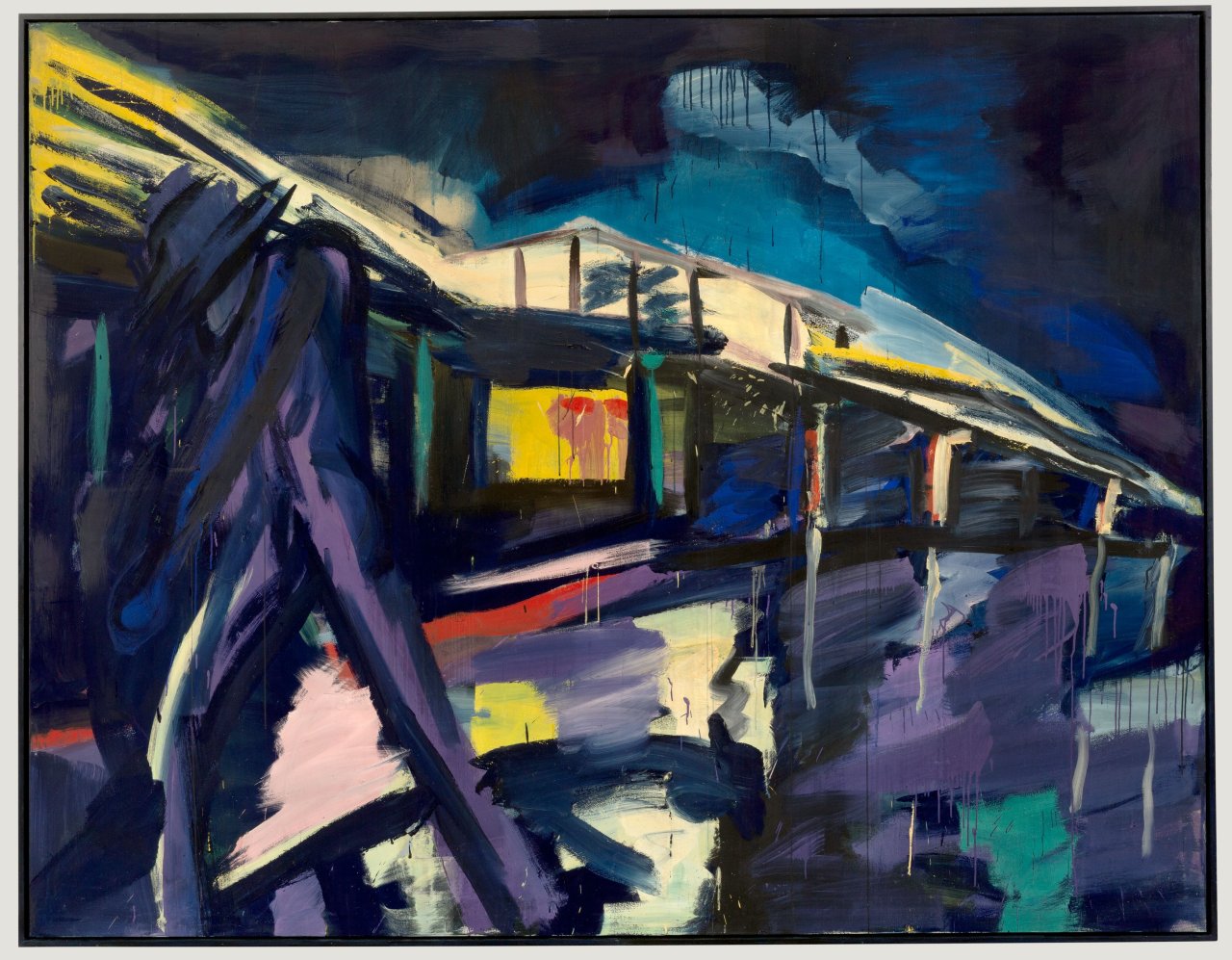 Auf diesem Bild ist das folgende Kunstwerk zu sehen: Rainer Fetting. „Van Gogh u. Hochbahn“. 1979.