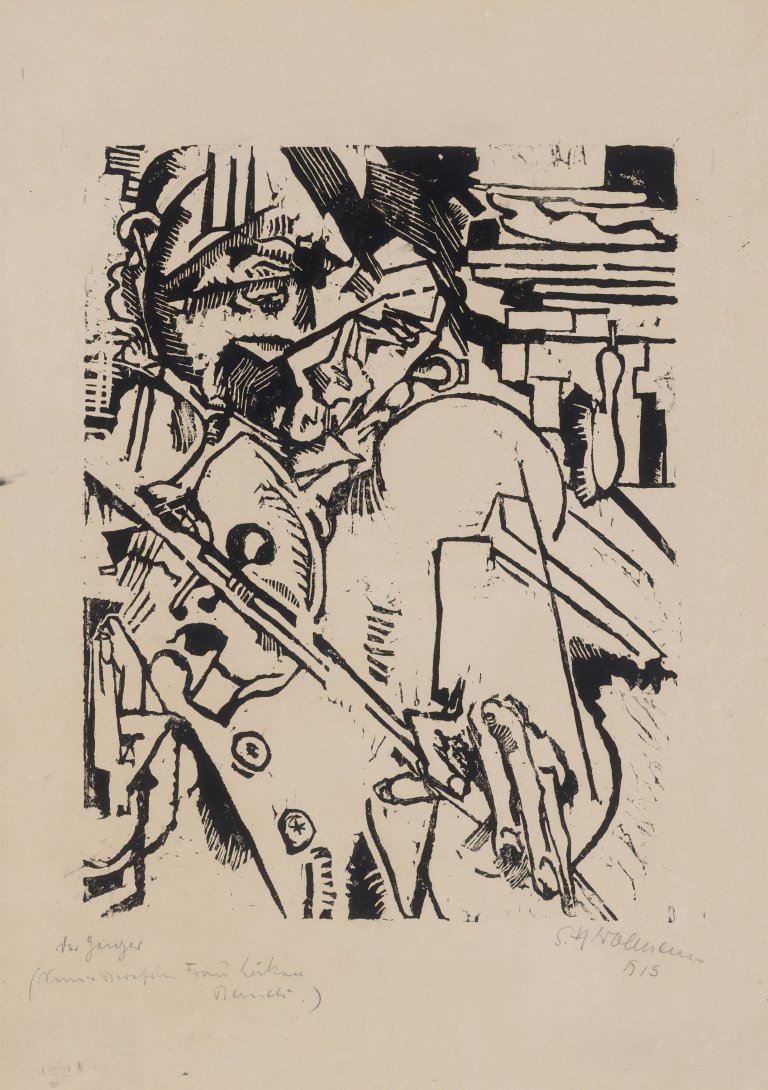 This picture shows the following artwork: Gert Heinrich Wollheim. ”Der Geiger”. 1919.