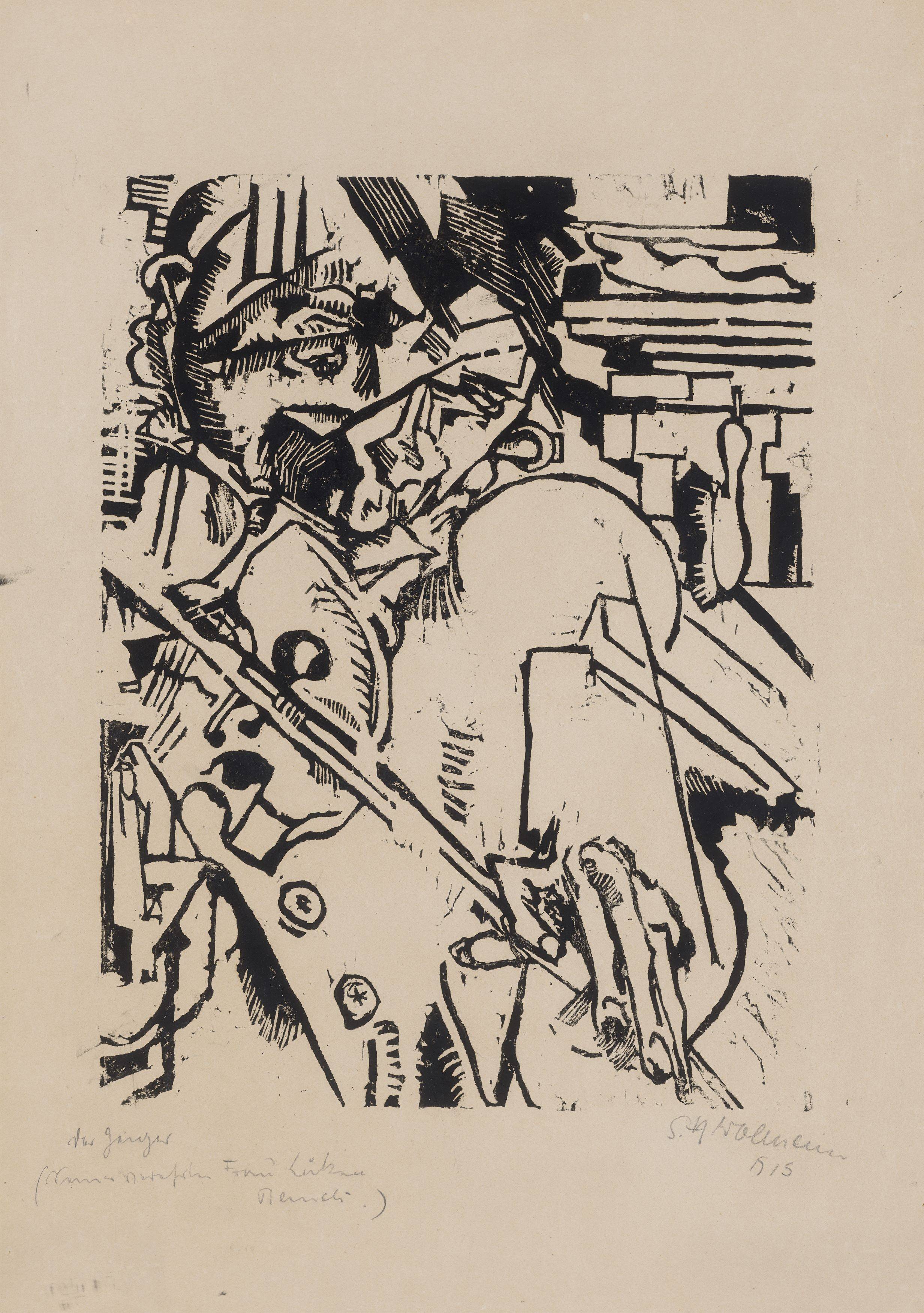This picture shows the following artwork: Gert Heinrich Wollheim. ”Der Geiger”. 1919.