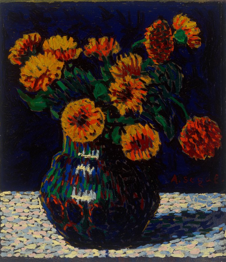This picture shows the following artwork: Arthur Segal. ”Blumenstillleben”. Circa 1910.