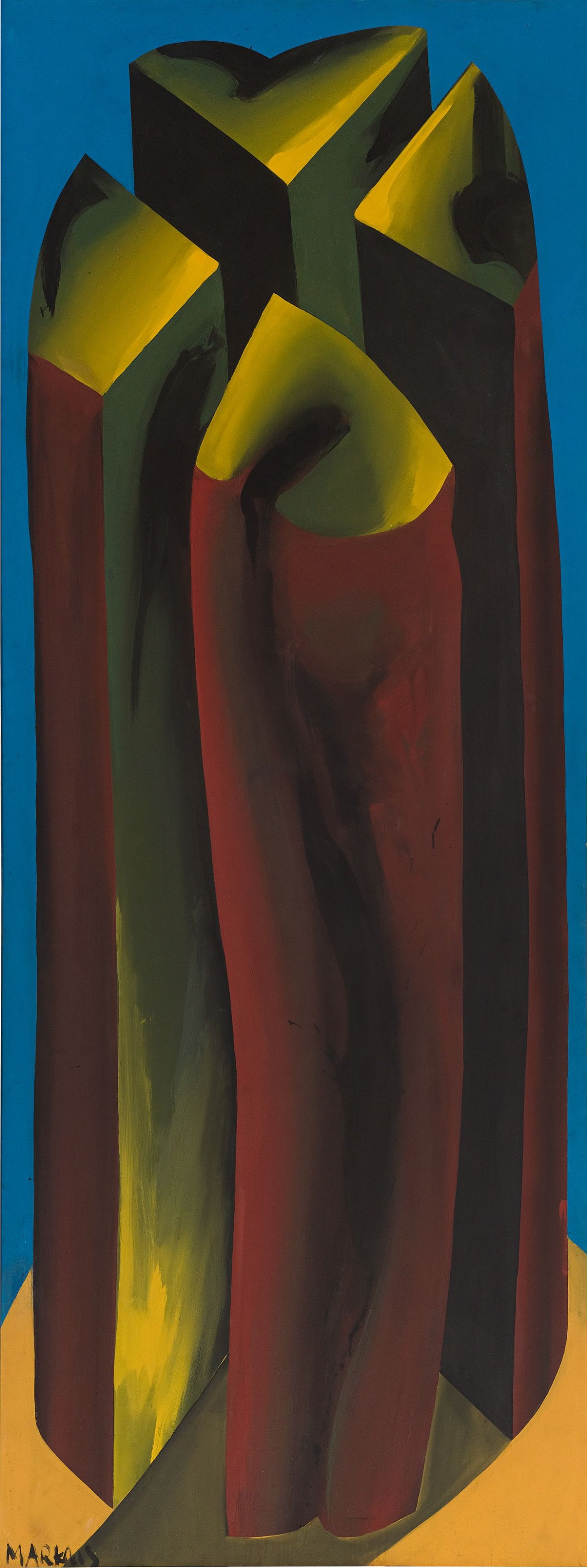 This picture shows the following artwork: Markus Lüpertz. Tree trunk, dithyrambic. 1966.