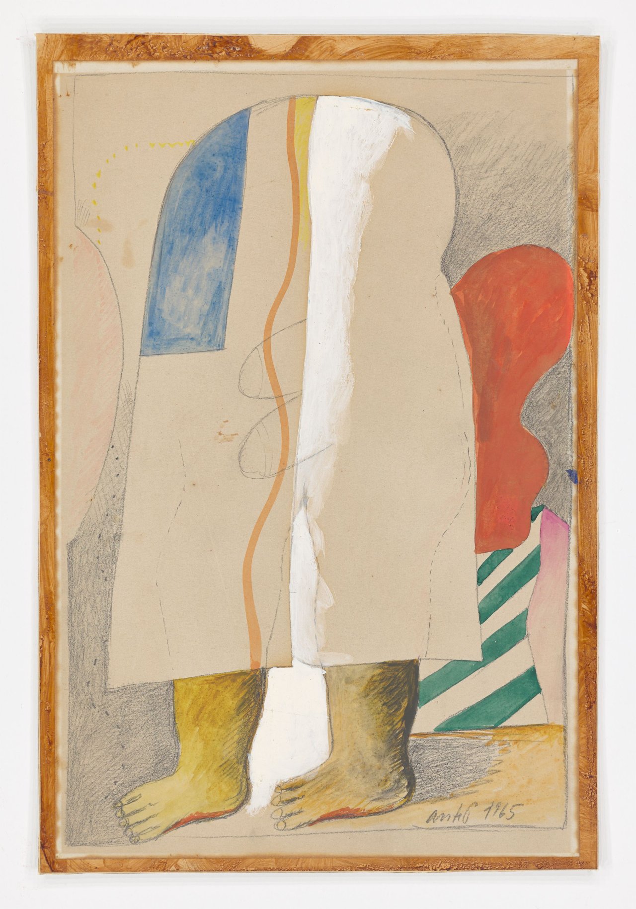 This picture shows the following artwork: Horst Antes. ”Dame”. 1965.