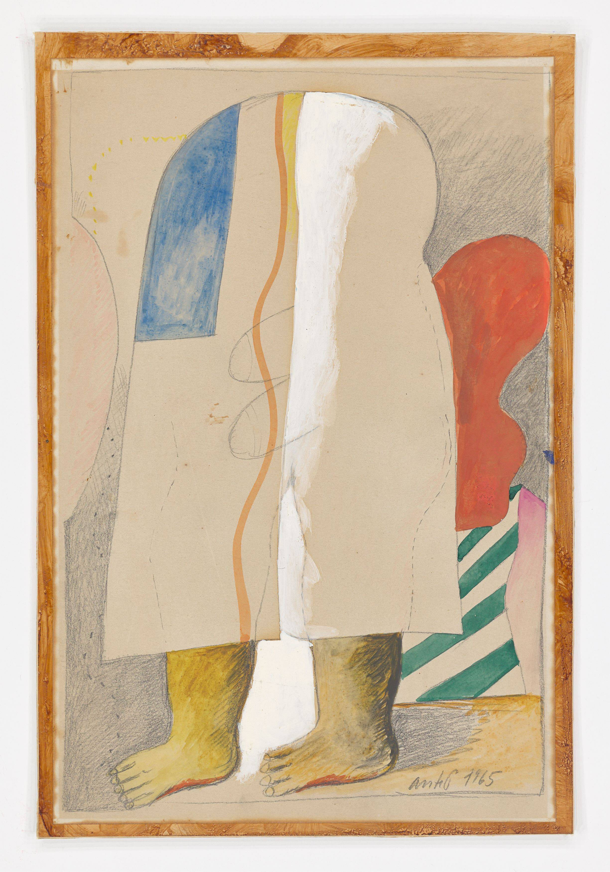 This picture shows the following artwork: Horst Antes. ”Dame”. 1965.
