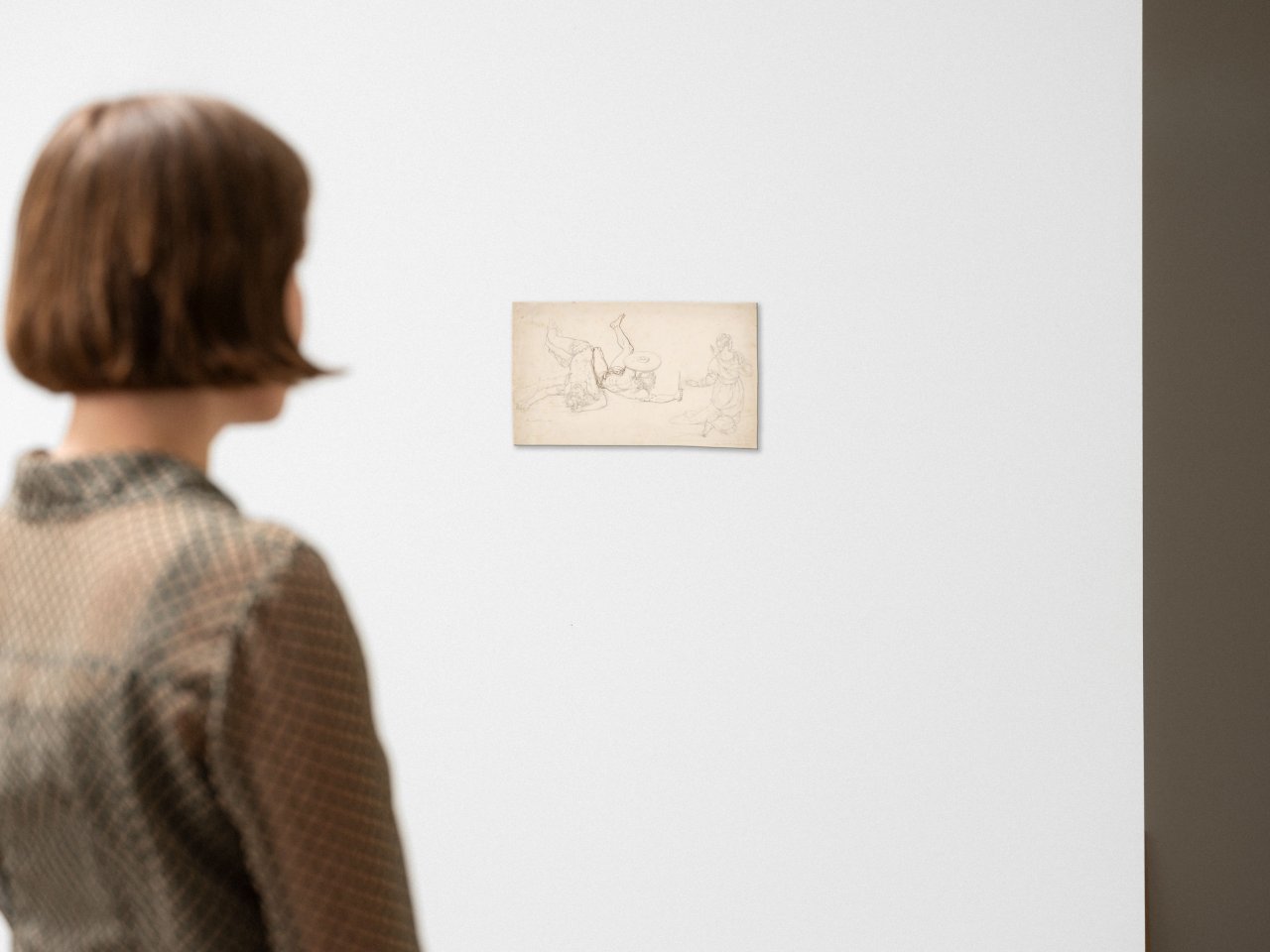 This picture shows the following artwork: Peter von Cornelius. Two fallen warriors, kneeling woman. 1831.