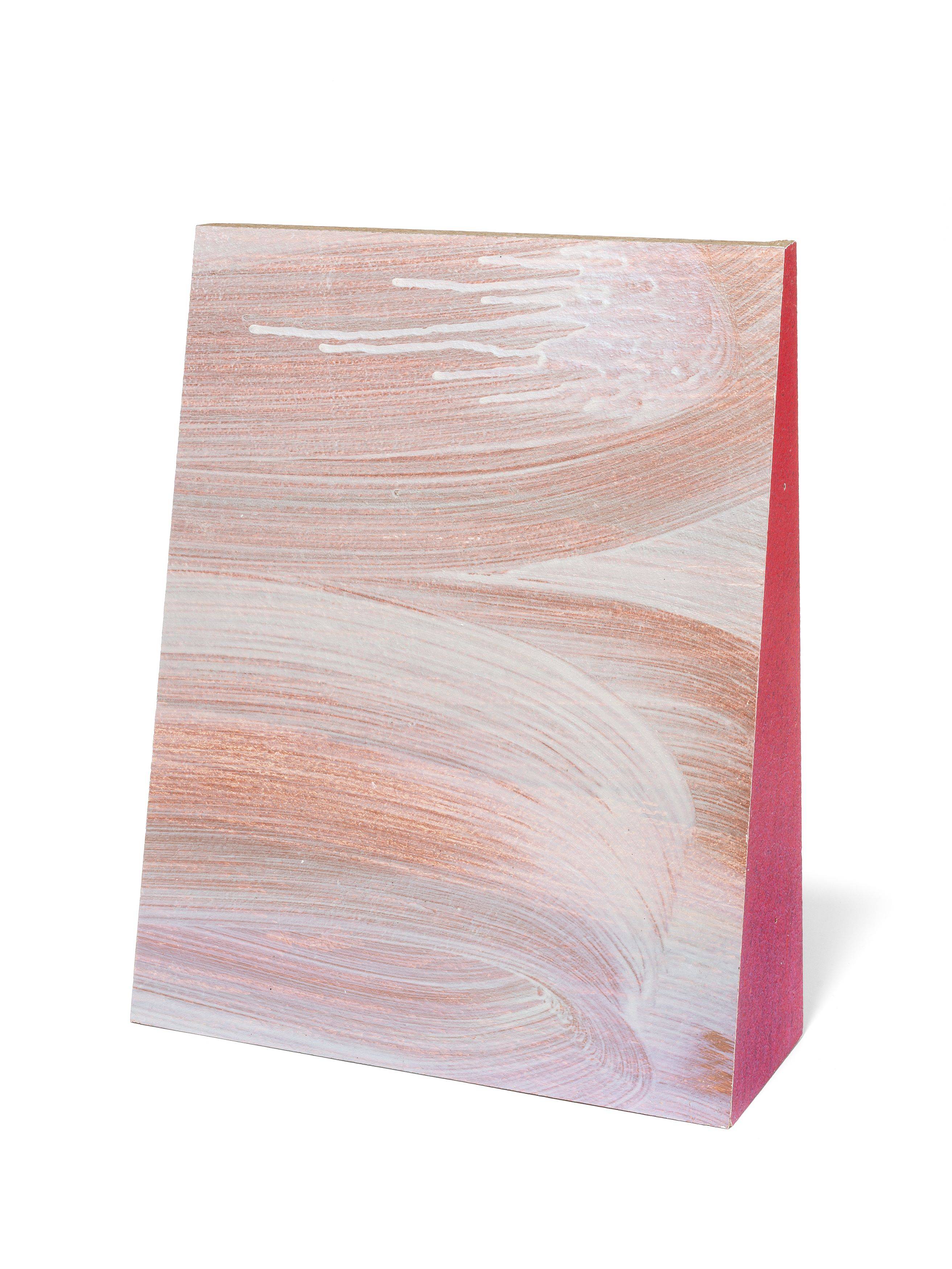 Auf diesem Bild ist das folgende Kunstwerk zu sehen: Katharina Grosse. „Kopf- und Lesehilfe: Der Grosse Rückbau“. 2001.