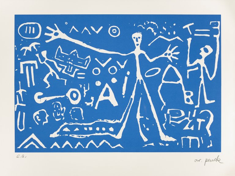 This picture shows the following artwork: A.R. Penck. ”Northern Darkness”. 1987.