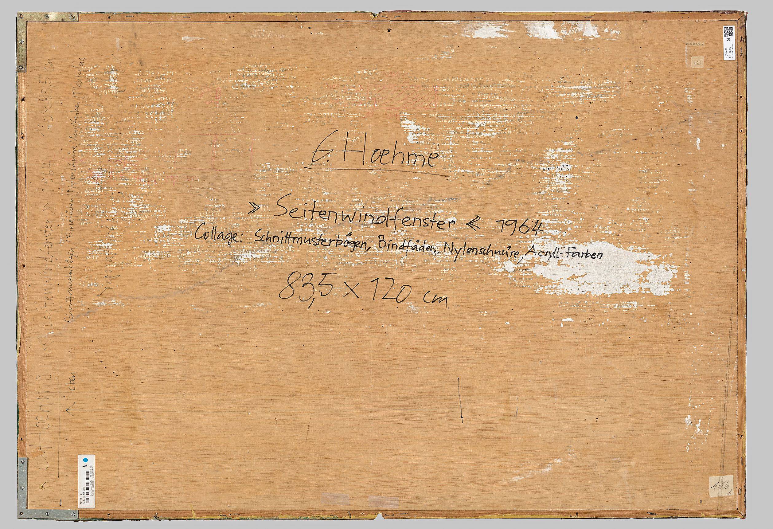 This picture shows the following artwork: Gerhard Hoehme. ”Seitenwindfenster”. 1964.