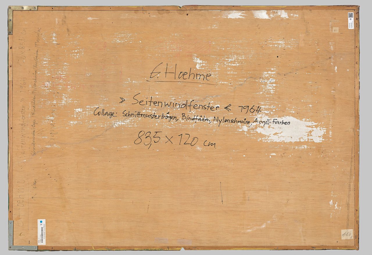 This picture shows the following artwork: Gerhard Hoehme. ”Seitenwindfenster”. 1964.