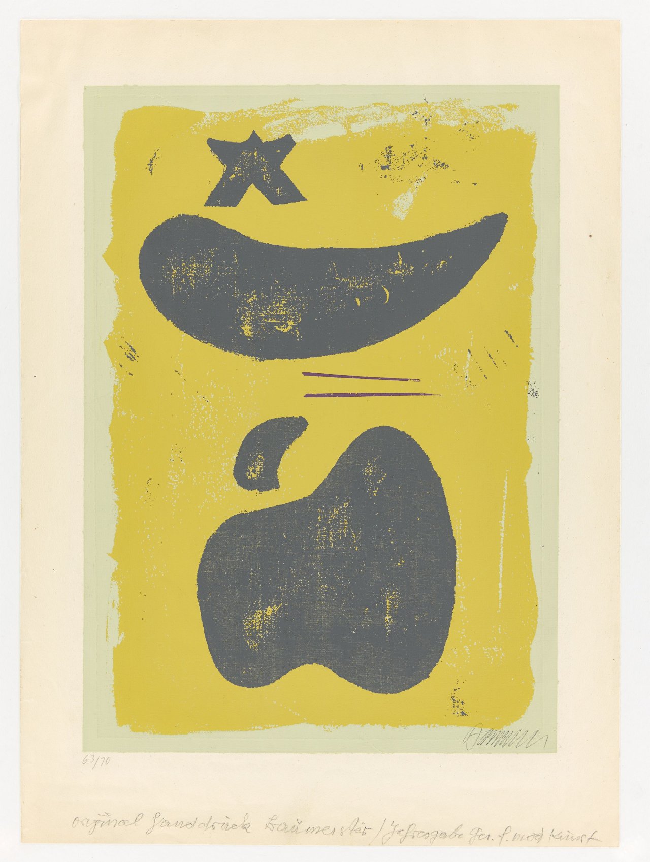 Auf diesem Bild ist das folgende Kunstwerk zu sehen: Willi Baumeister. „Ideogramm“. 1952.