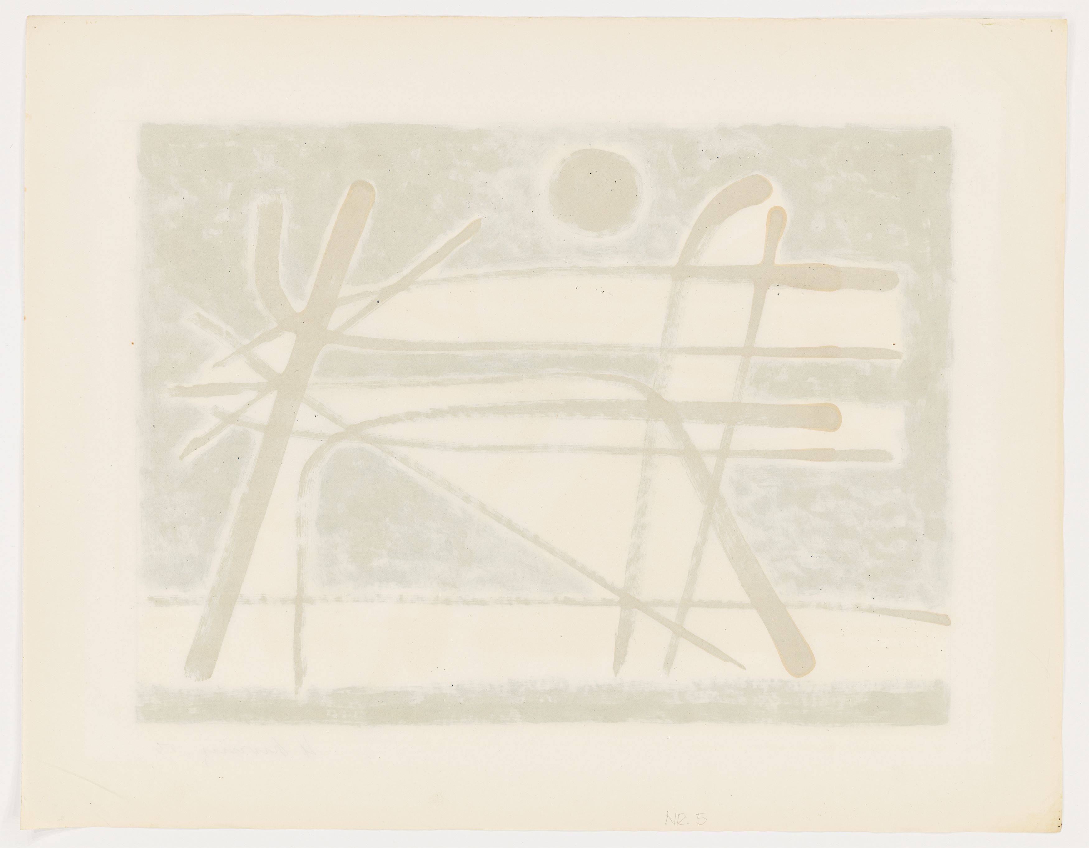 This picture shows the following artwork: Heinrich Maria Davringhausen. ”Schwarze Sonne mit Blau”. 1954.