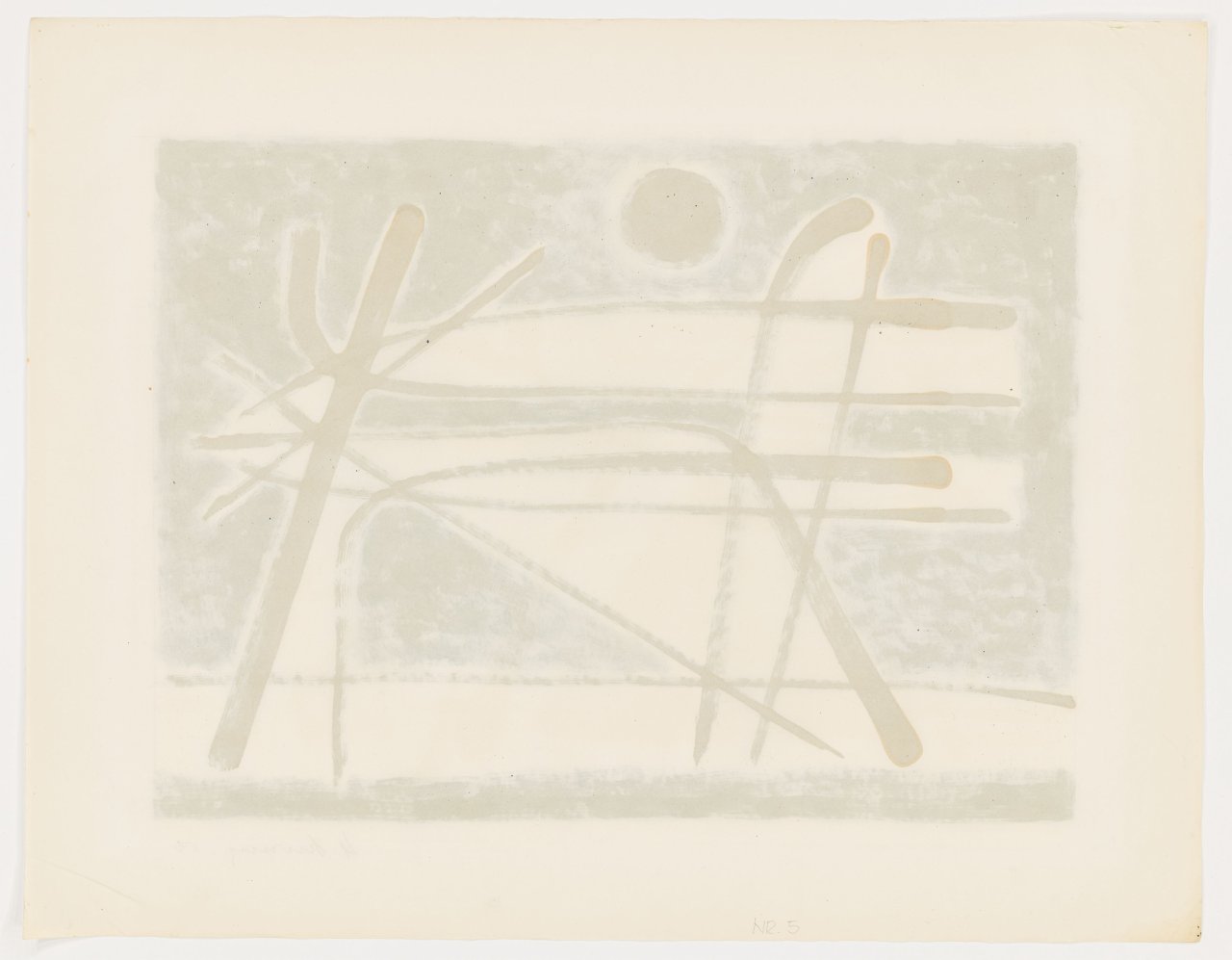 This picture shows the following artwork: Heinrich Maria Davringhausen. ”Schwarze Sonne mit Blau”. 1954.