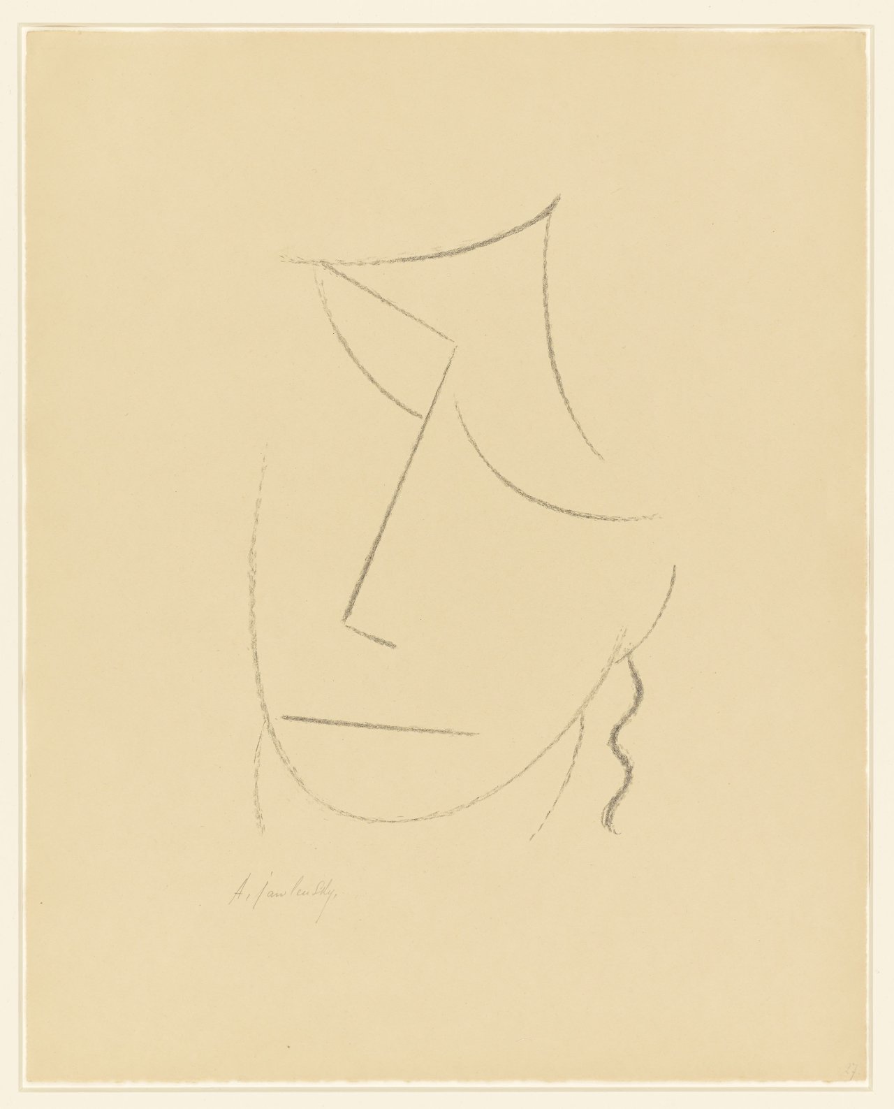 This picture shows the following artwork: Alexej von Jawlensky. ”Kopf V”. 1922.