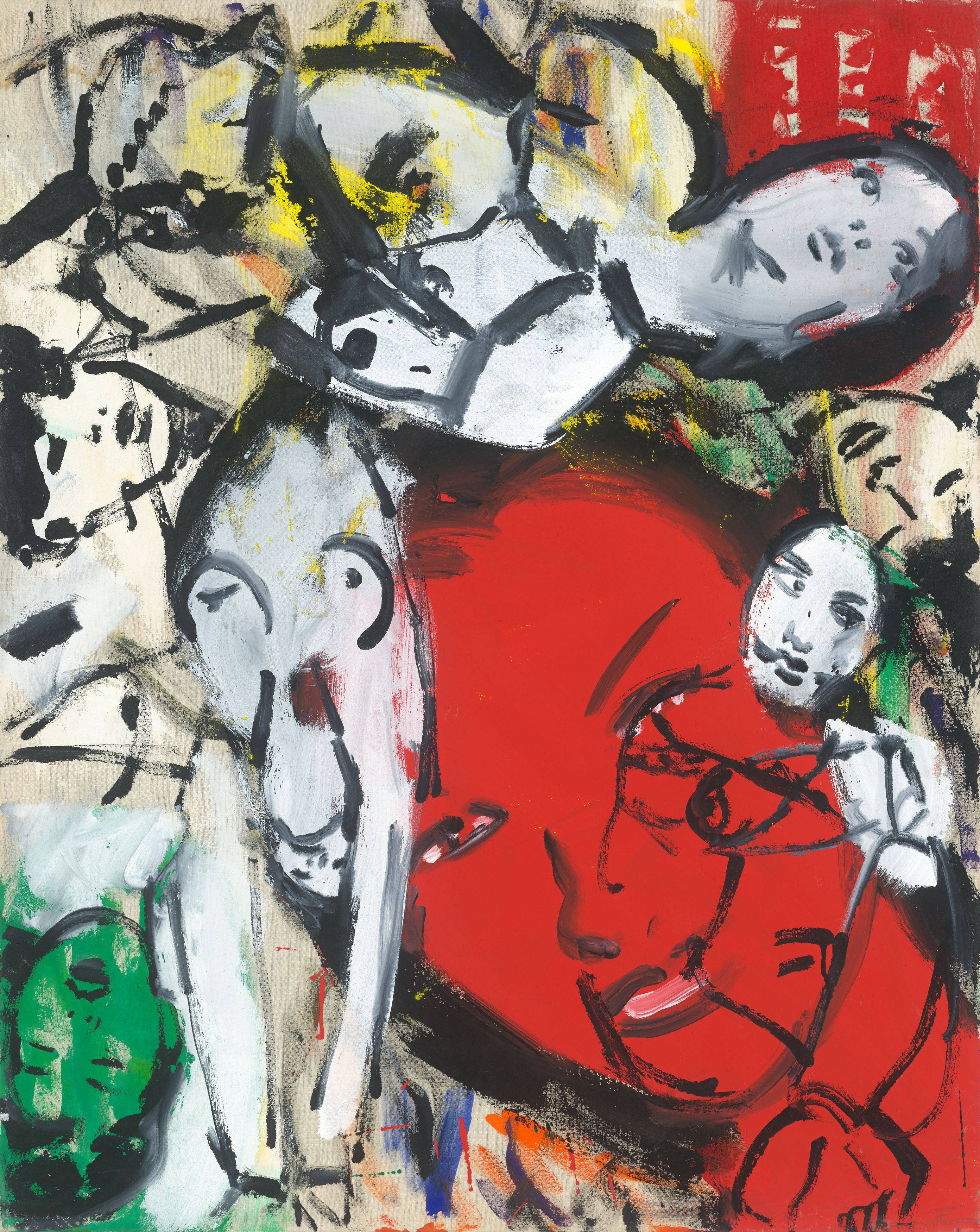 Auf diesem Bild ist das folgende Kunstwerk zu sehen: Luciano Castelli. „Pigalle La Nuit“. 1994.