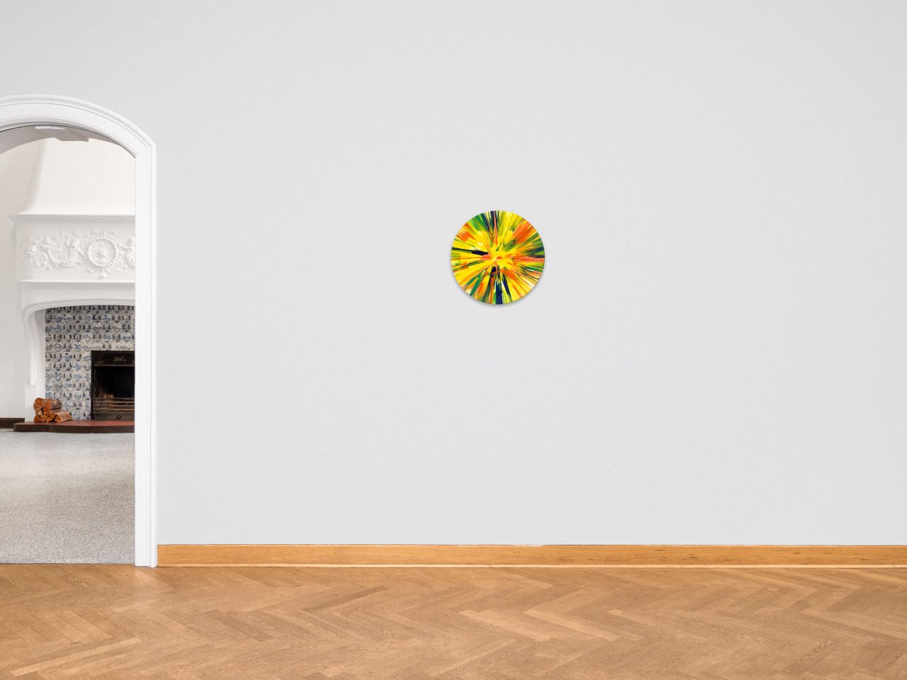 This picture shows the following artwork: Damien Hirst. ”Spin Painting”. 2009.
