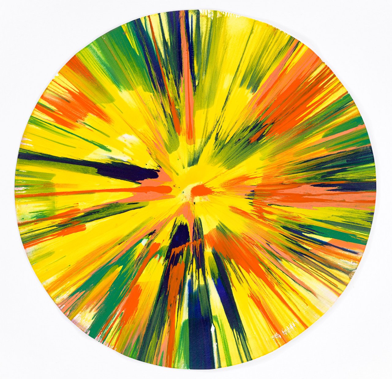 This picture shows the following artwork: Damien Hirst. ”Spin Painting”. 2009.