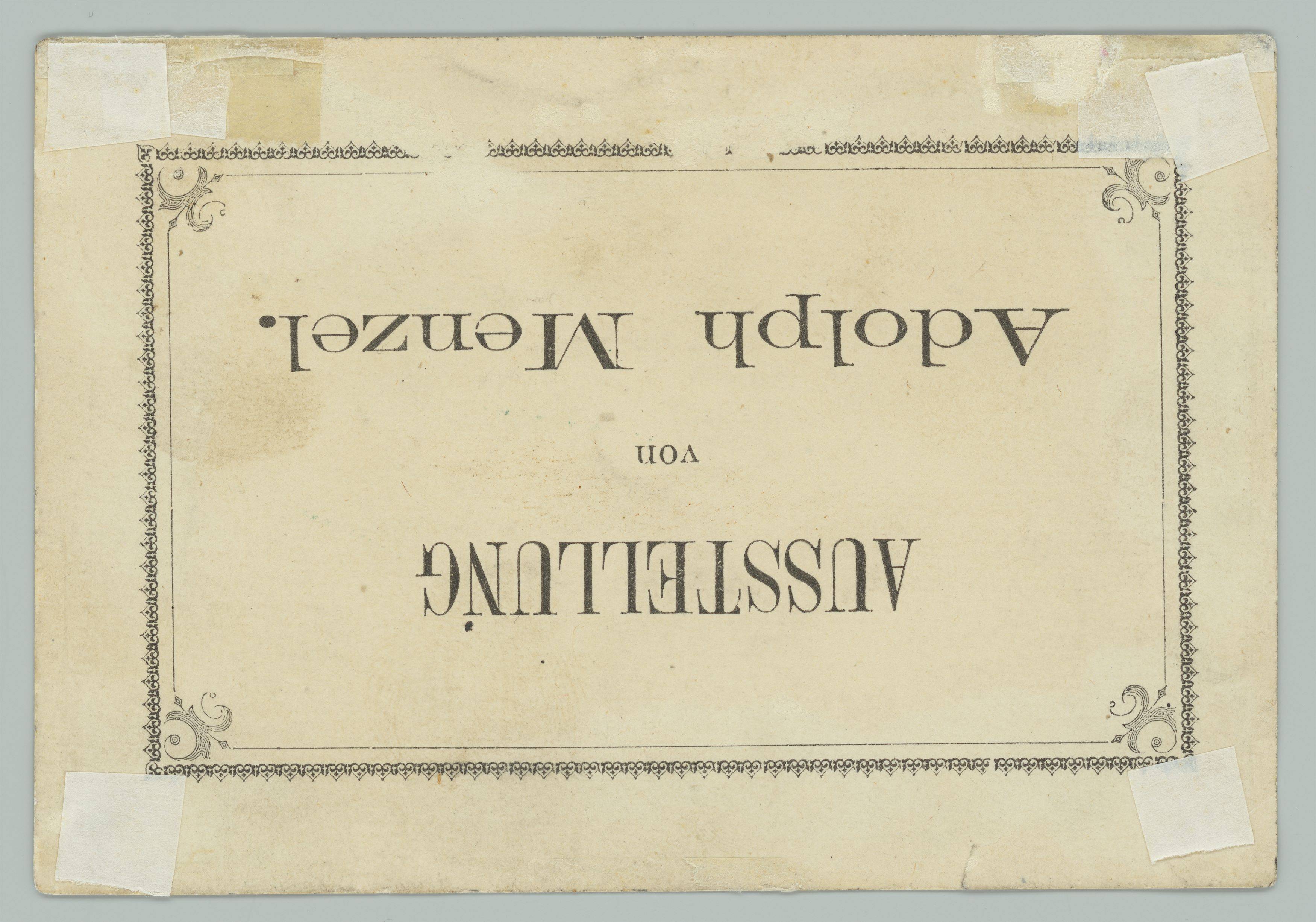 This picture shows the following artwork: Adolph Menzel. Hare Hunt (Card for the Exhibition of Adolph Menzel). (before) 1898.